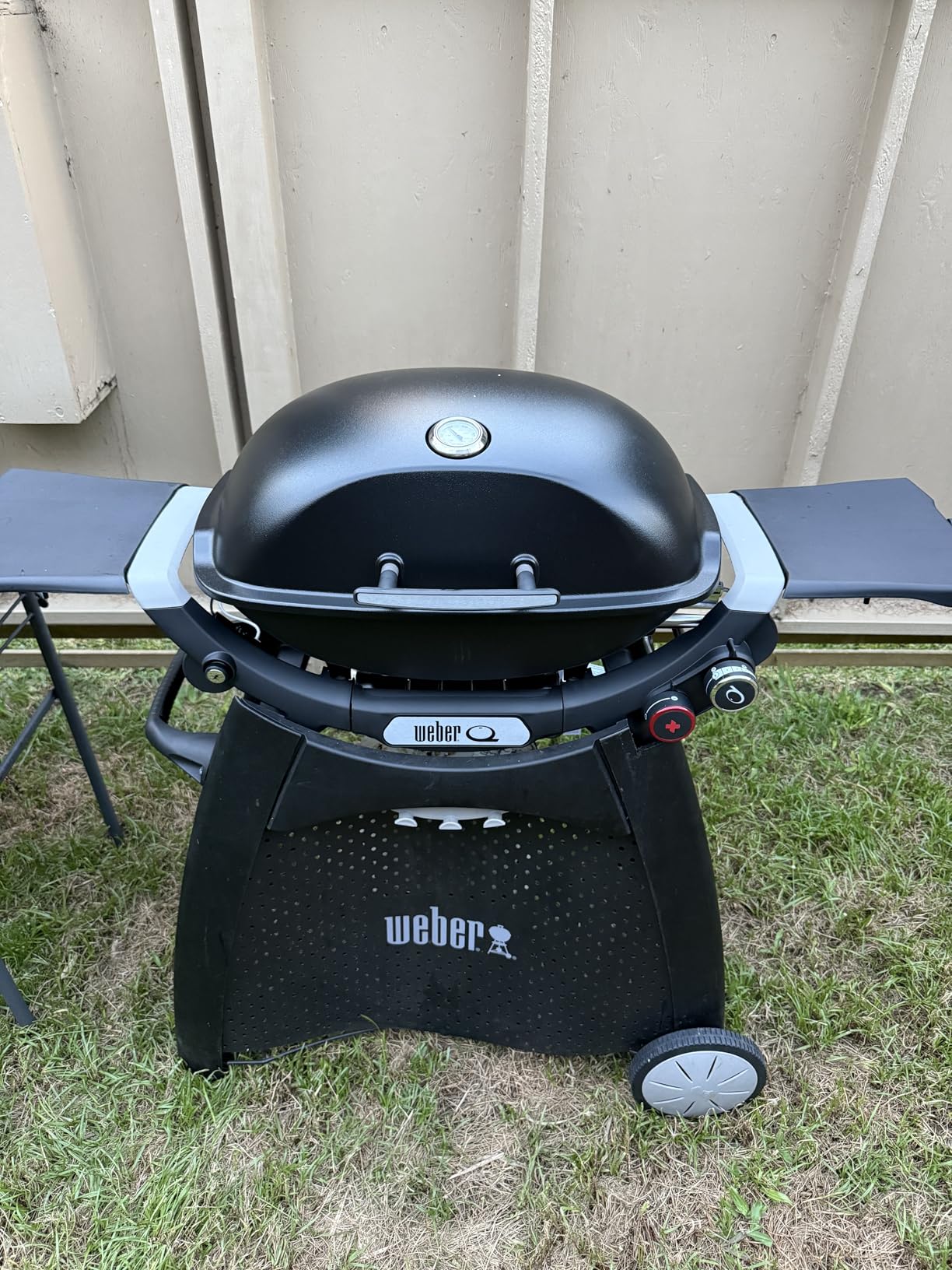 Weber Q Cart for Grilling, Black - Portable Grill Cart with Wheels, Tool Hooks & Fuel Storage (Compatible with 2014 Weber Q 2000 Series Grills) customer photo 1