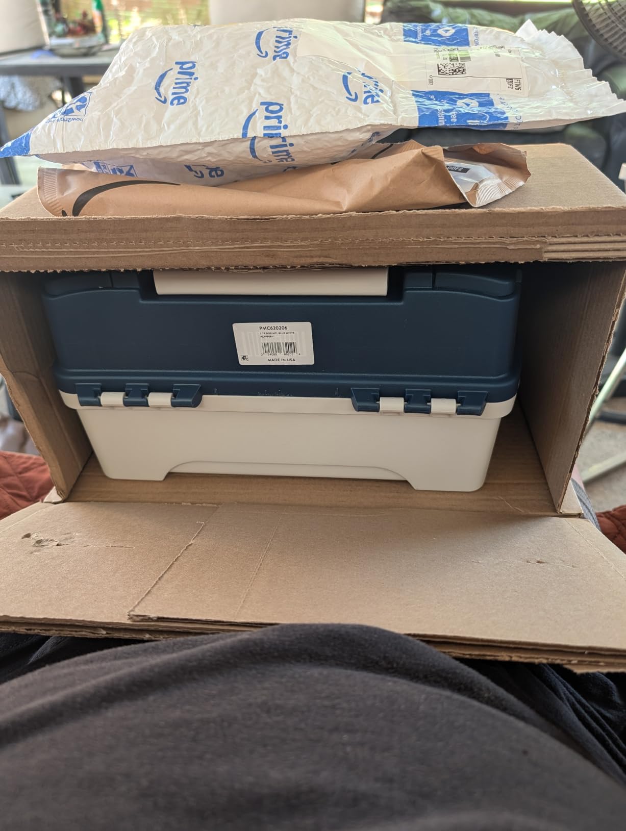 Plano 2-Tray Tackle Box with Dual Top Access, Blue Metallic/Off White, Premium Tackle Storage customer photo 2