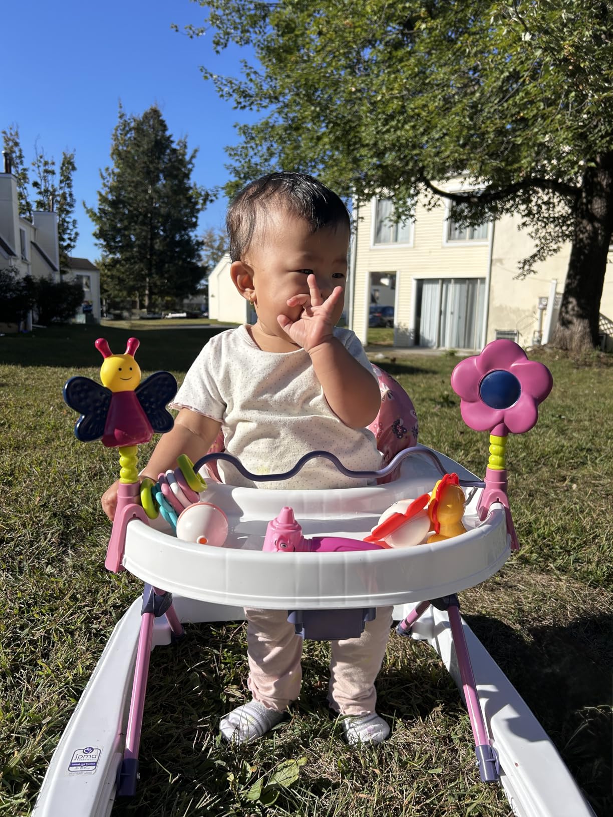 Smart Steps Trend Activity Walker with Removeable Toy Bar, Multi-Directional Front Wheels, Tray, Adjustable Height and Flat Fold Frame for Storage, Ages 6 Months +, Emily Pink customer photo 1