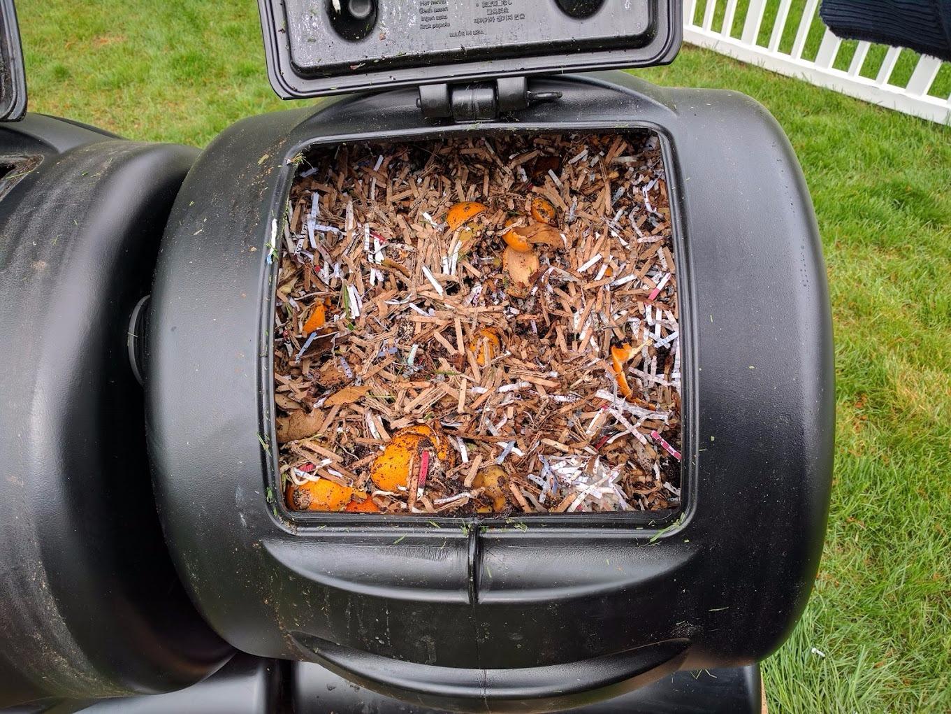 The Cutest Composter in The World in Black, Made in America, Food Safe, BPA and Rust Free, No Assembly Required, Envirocycle Composting Tumbler Bin and Compost Tea Maker customer photo 1