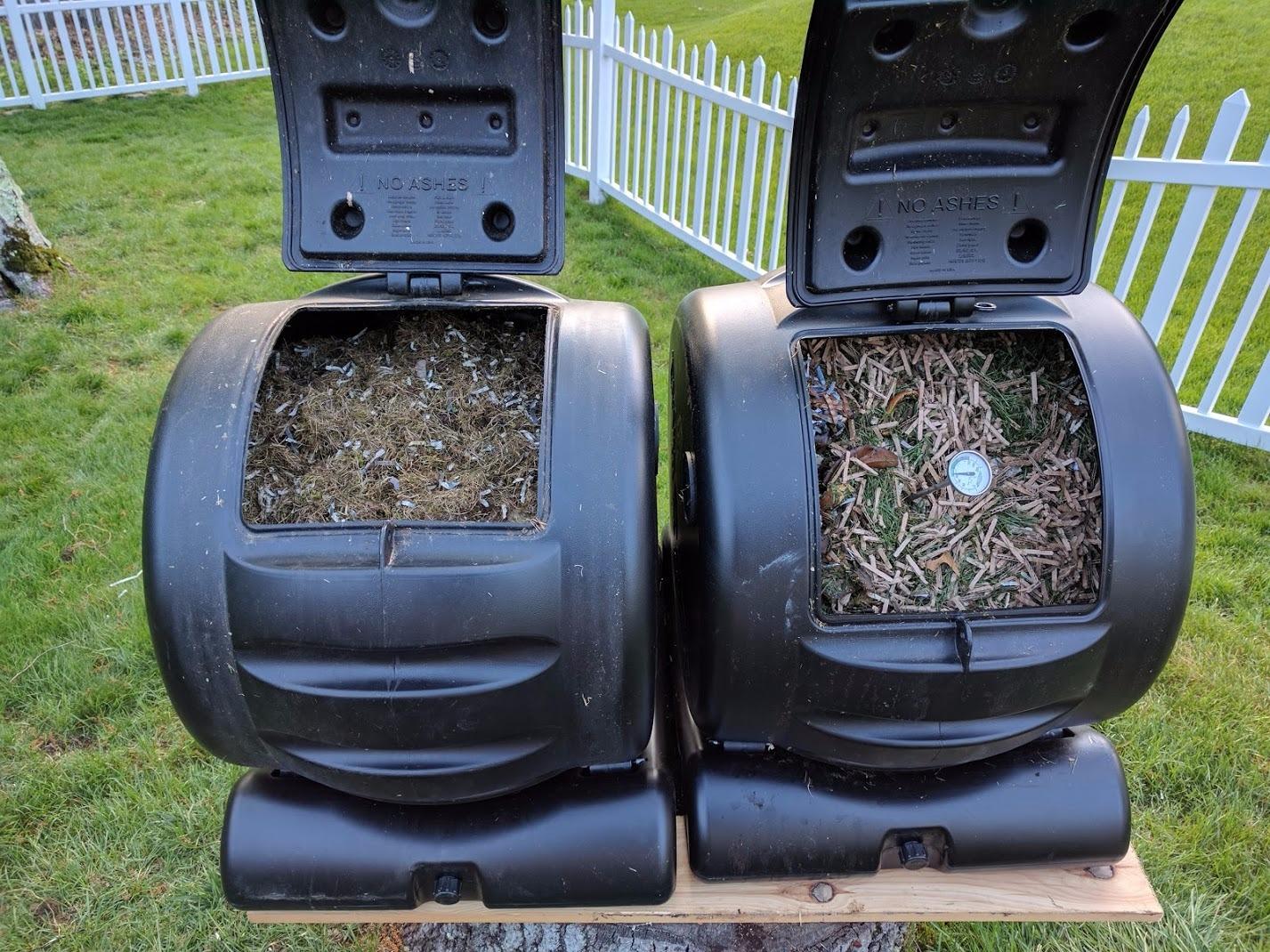 The Cutest Composter in The World in Black, Made in America, Food Safe, BPA and Rust Free, No Assembly Required, Envirocycle Composting Tumbler Bin and Compost Tea Maker customer photo 2