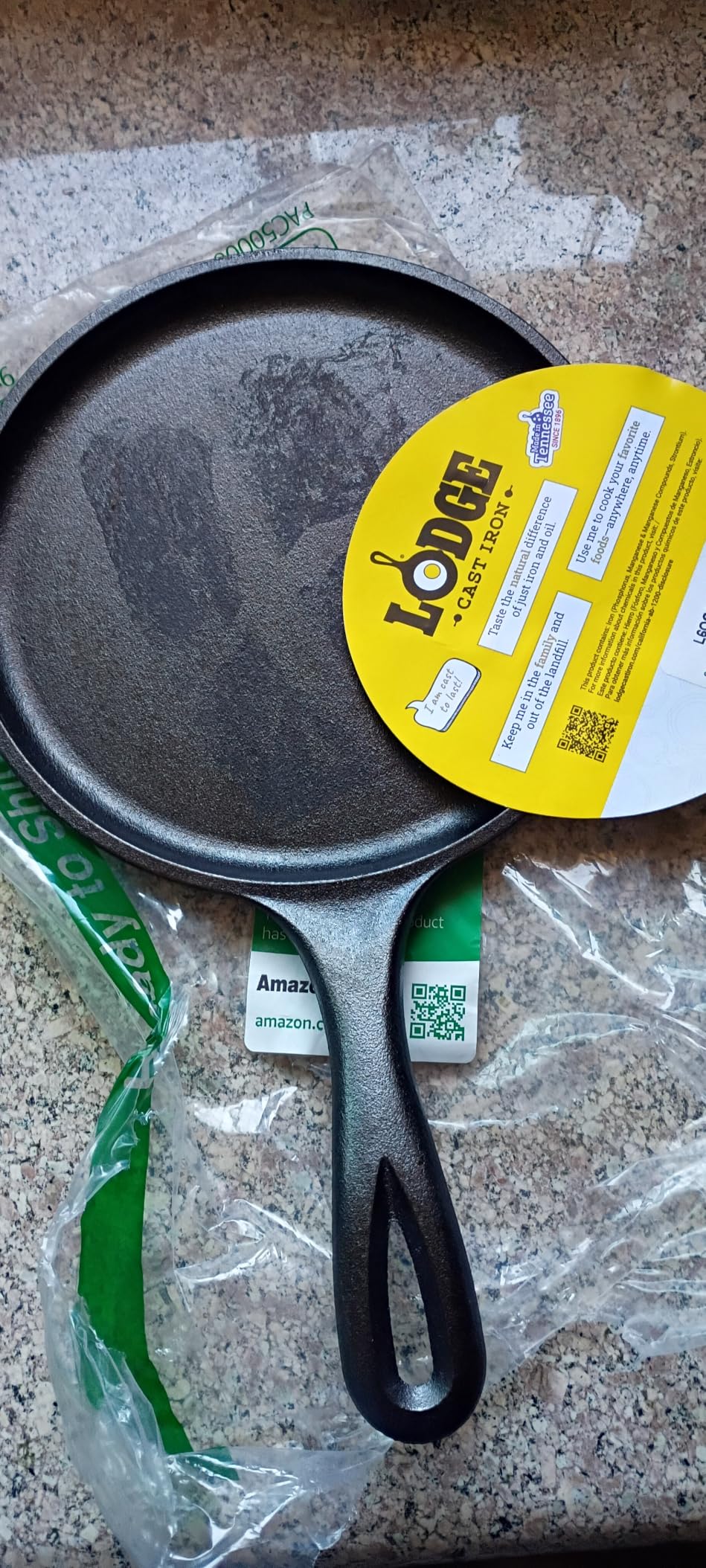 Lodge Cast Iron Griddle - 8 Inch Round Pre-Seasoned Griddle Pan for Pancakes, Tortillas, and More - Induction, Grill, Oven & Campfire Compatible - Made in USA, Non-Toxic, PFAS-Free customer photo 2