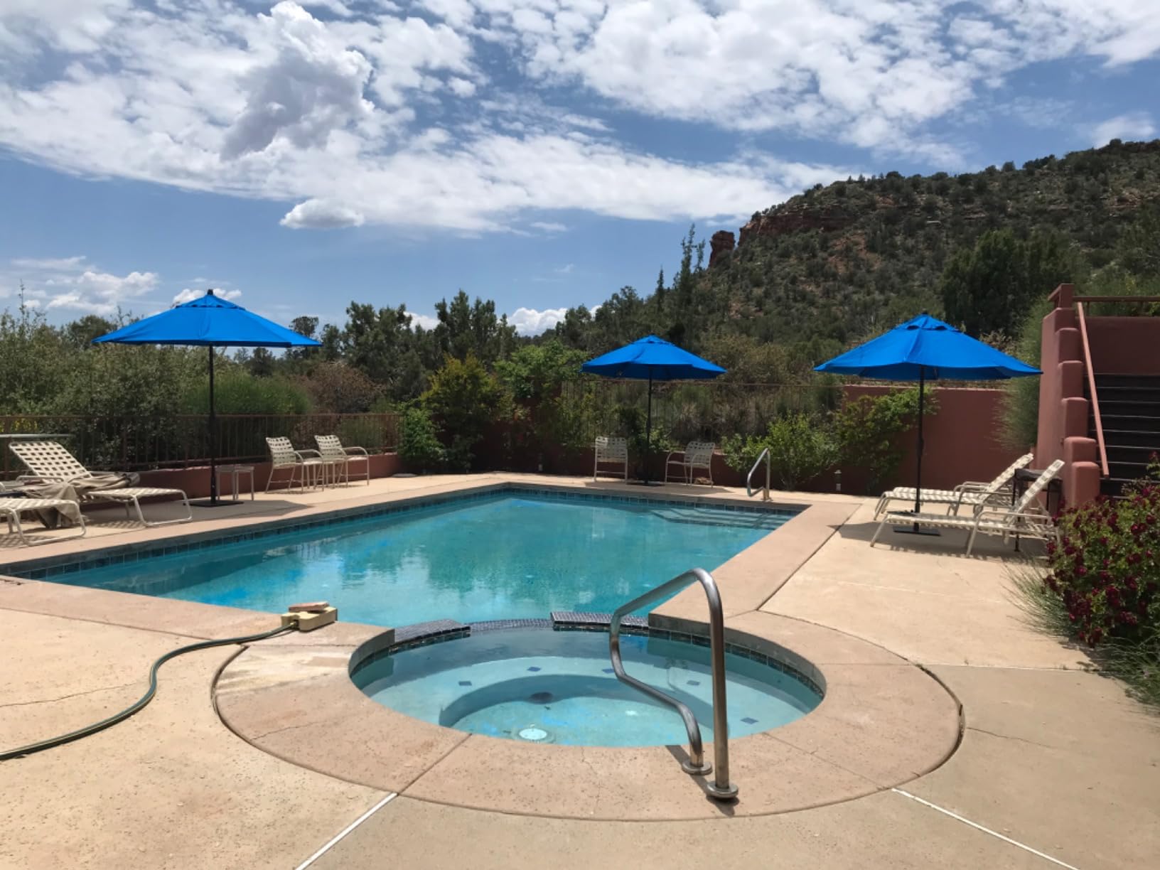 Treasure Garden 9ft Patio Umbrella - Outdoor Furniture Market Umbrella - Deluxe Auto-Tilt - Bronze Aluminum Frame (Sunbrella, Antique Beige) customer photo 1