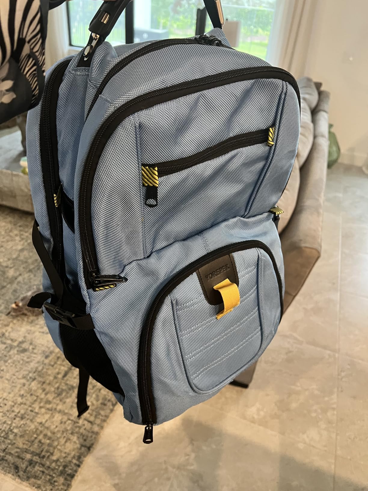 YOREPEK Large Laptop Backpack for Men, Heavy Duty Travel Backpack Carry On Flight Approved, 17 Inch College Work Bookbag, Water Resistant Business Backpack for Men Women, mochilas para hombres customer photo 1