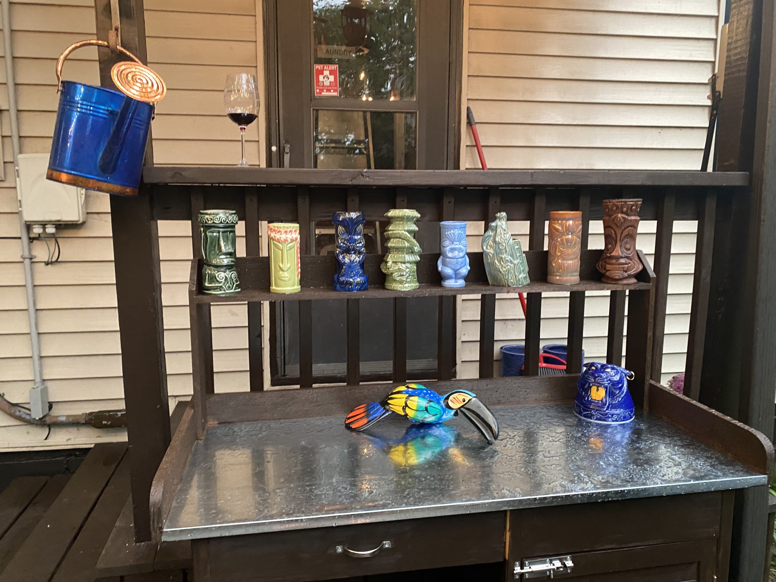 Topeakmart Outdoor Potting Bench with Storage Potting Table, Wood customer photo 2
