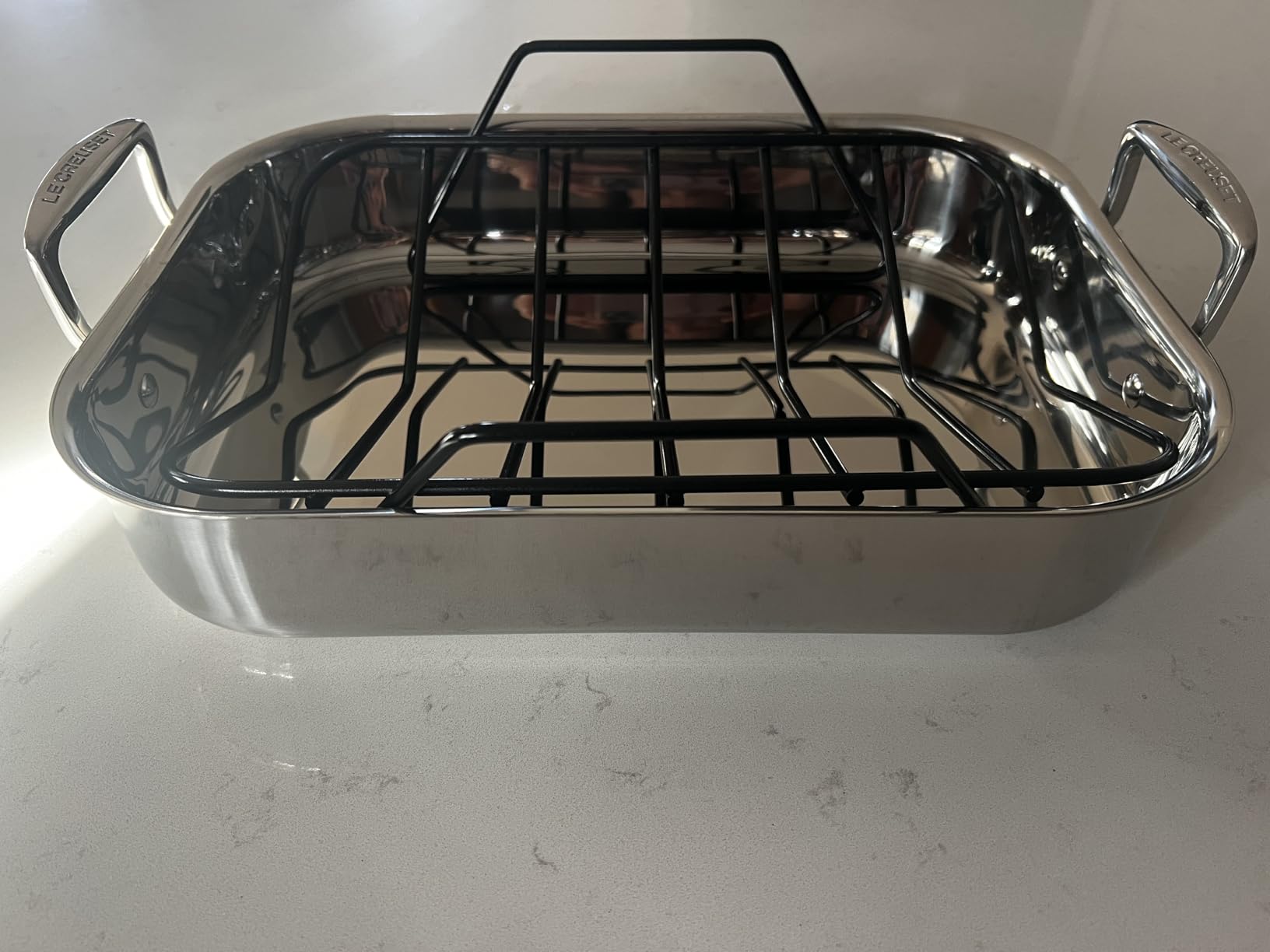 Le Creuset Stainless Steel Roasting Pan with Nonstick Rack, 16.25