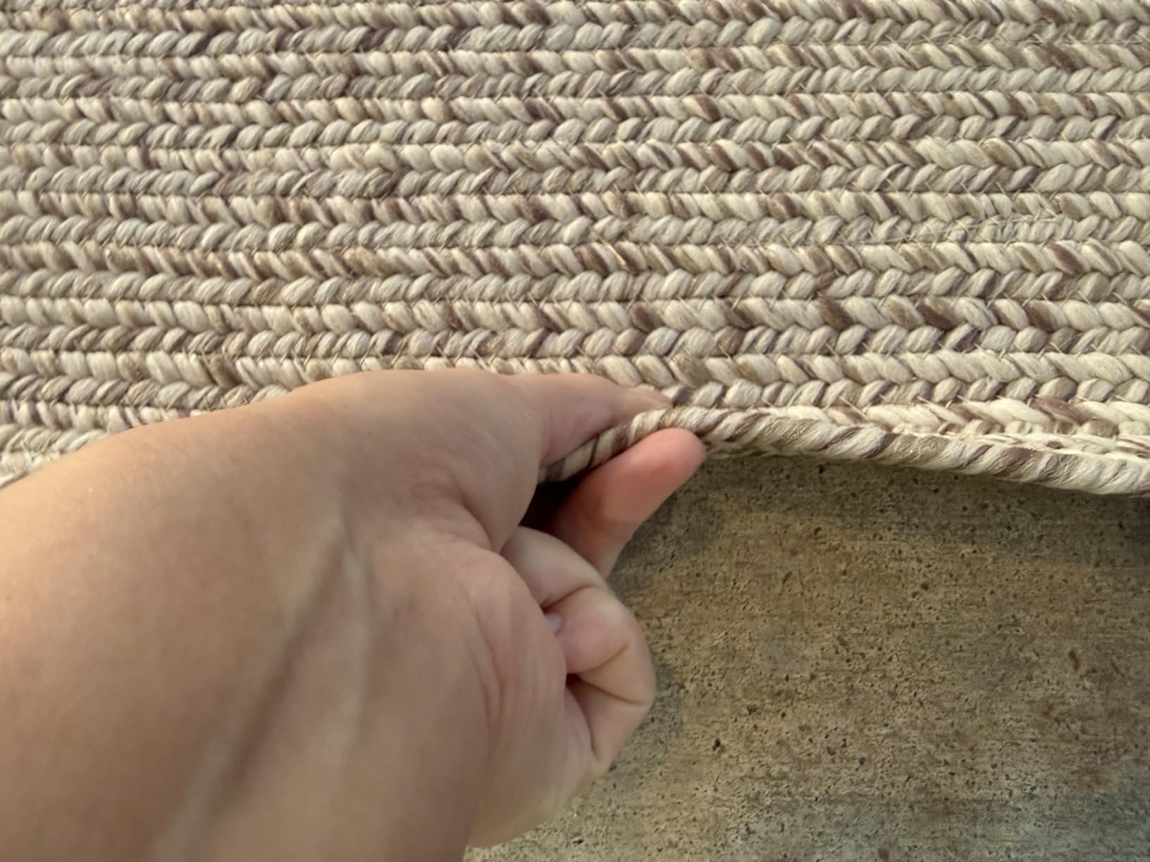 nuLOOM 5' x 8' Solid Hand Braided Indoor/Outdoor Area Rug, Pet-Friendly, High Traffic, Weather Resistant, for Patio, Balcony, Bedroom, Living Room, Dining Room, Wynn Tan customer photo 1