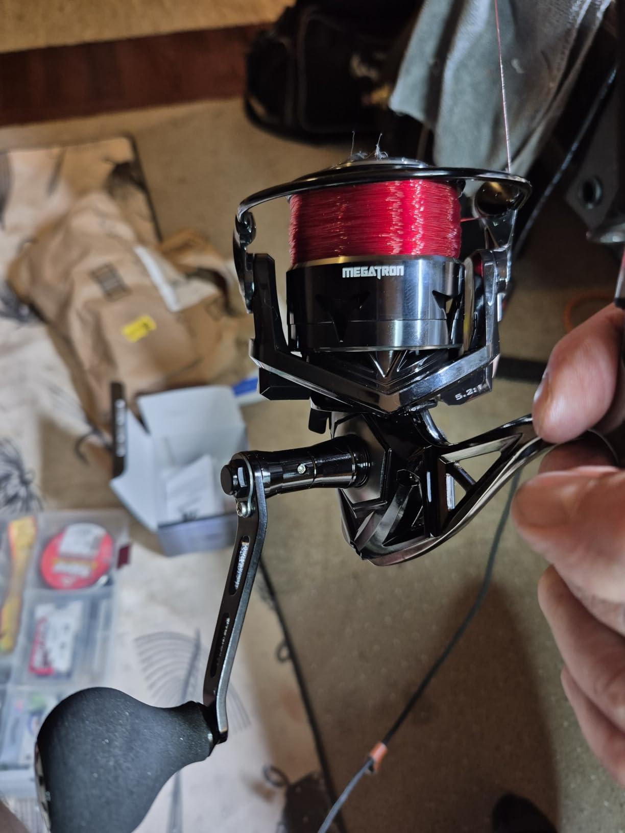 KastKing Megatron Spinning Fishing Reel, Freshwater and Saltwater Spinning Fishing Reel, Rigid Aluminum Frame 7+1 Double-Shielded Stainless-Steel BB, Over 30 lbs. Carbon Drag, CNC Aluminum Spool & Handle customer photo 1