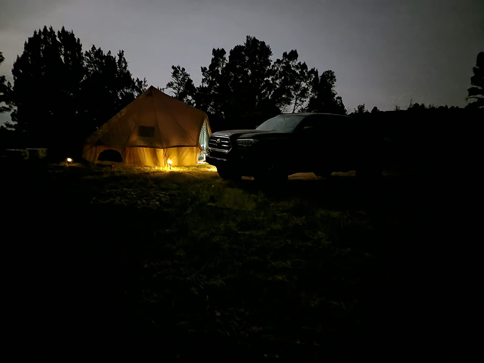 WHITEDUCK Regatta Canvas Bell Tent - w/StoveJack, Waterproof, 4 Season Luxury Camping and Glamping Yurt Tent Outdoor (16.5' (5M), Fire Water Repellent, Sandstone Beige) customer photo 2