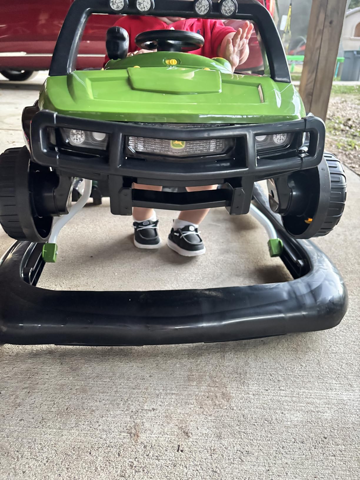 Bright Starts John Deere 4-in-1 Gator Green Baby Activity Center & Push Walker with Removable Interactive Steering Wheel Toy, 6 Months and up customer photo 2