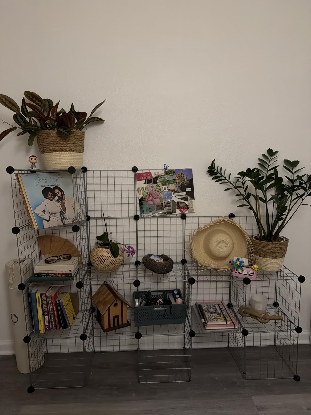 C&AHOME Wire Cube Storage, 8-Cube Organizer Metal C Grids Storage, Storage Bins Shelving, Modular Book Shelf, DIY Closet Cabinet Ideal for Living Room, Home, Office 24.8