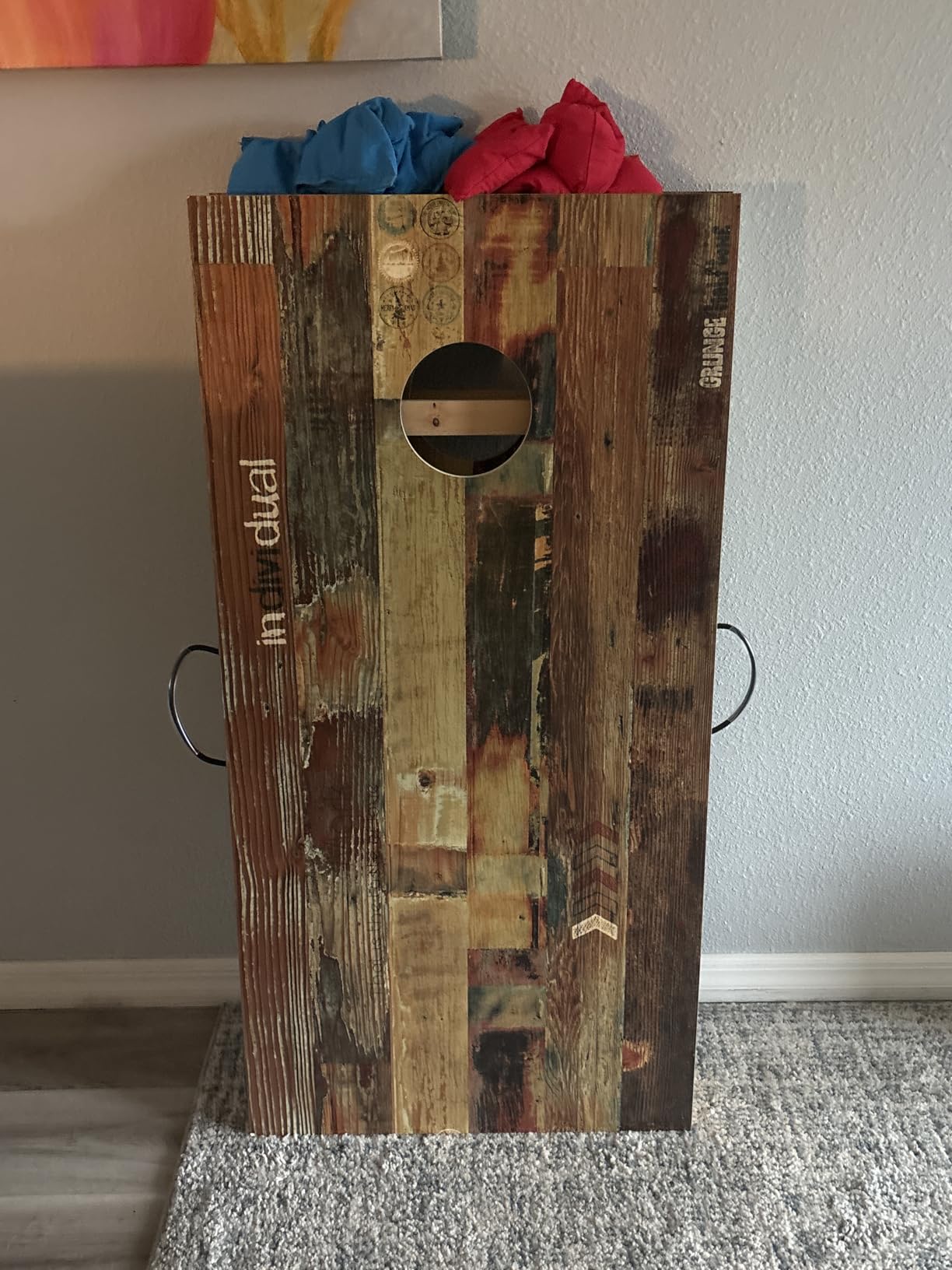 Solid Wood Premium Corn Hole Outdoor Game Set, 2 Regulation and Waterproof Cornhole Game Boards, with 8 Toss Bags, Perfect for Outdoor Indoor customer photo 1