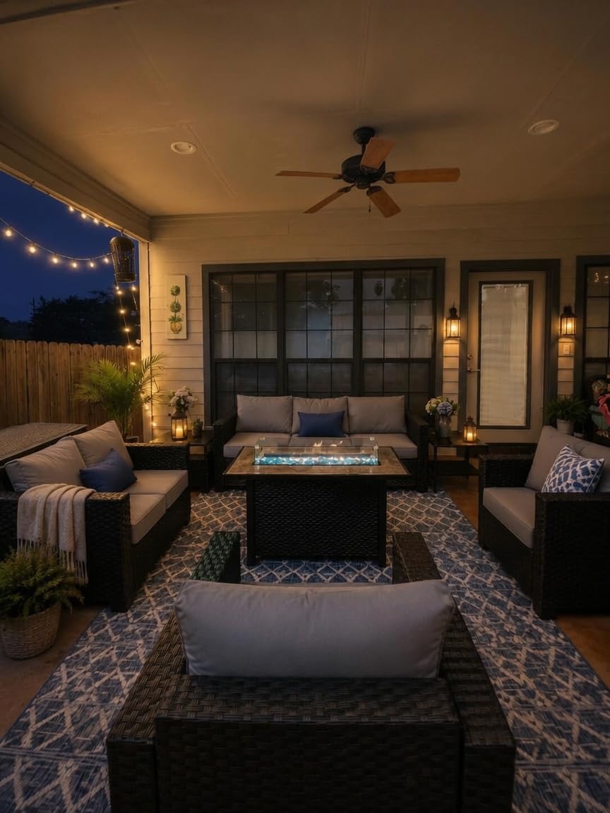 JONATHAN Y Moroccan Geometric Indoor Outdoor Area Rug 8X10 Black/Gray, Ourika Textured Weave for Backyard, Patio, Porch, Easy-Cleaning, High Traffic, Pet-Friendly, Non-Shedding (SMB108F-8) customer photo 1