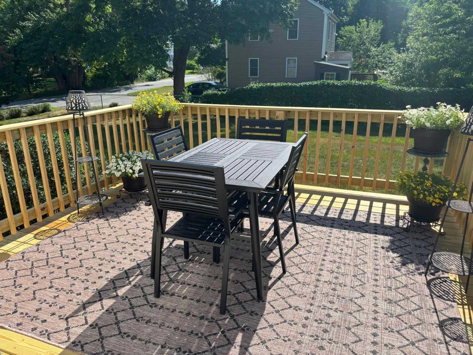 JONATHAN Y Moroccan Geometric Indoor Outdoor Area Rug 8X10 Black/Gray, Ourika Textured Weave for Backyard, Patio, Porch, Easy-Cleaning, High Traffic, Pet-Friendly, Non-Shedding (SMB108F-8) customer photo 2