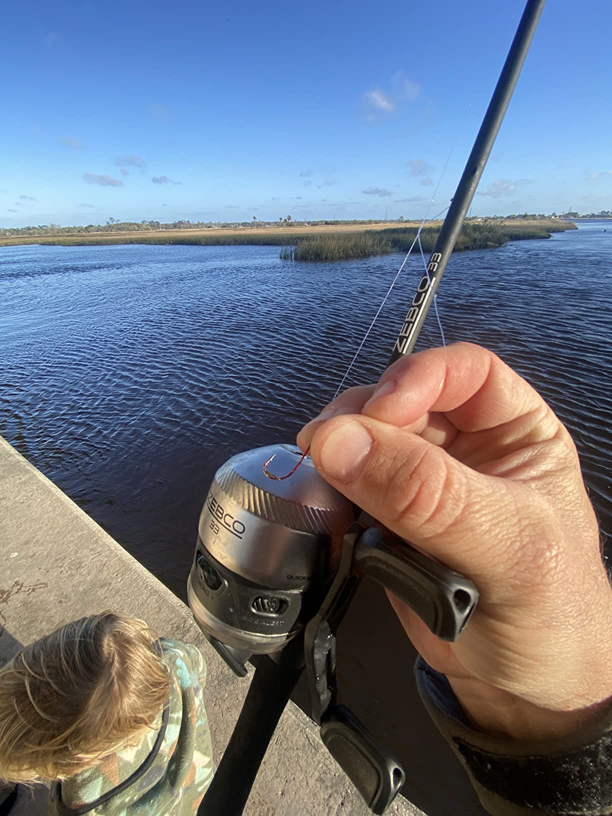 Zebco 33 Spincast Reel and 2-Piece Fishing Rod Combo, 5-Foot 6-Inch Durable Fiberglass Rod, Quickset Anti-Reverse Fishing Reel with Bite Alert customer photo 2