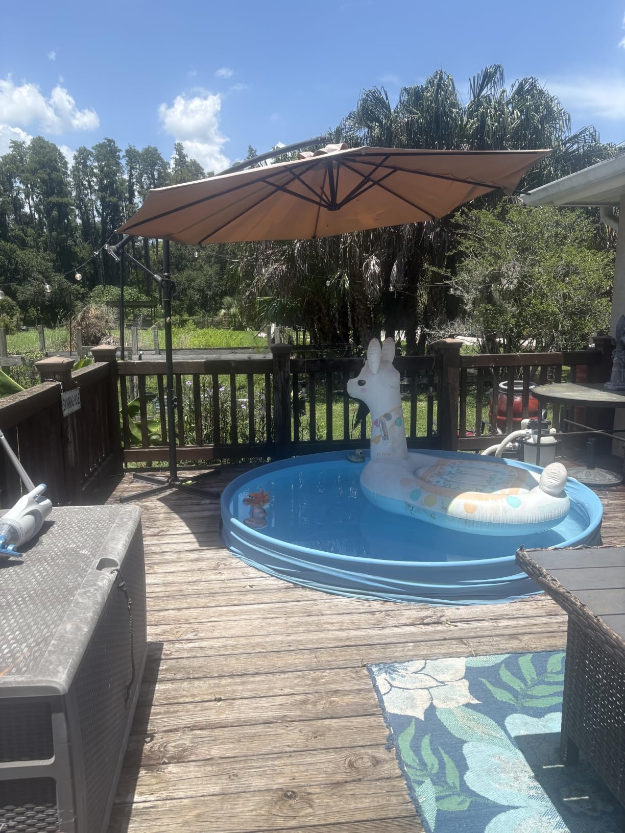 Best Choice Products 10ft Offset Cantilever Hanging Market Patio Umbrella, 8 Sturdy Ribs, Easy Adjustment - Navy Blue customer photo 1