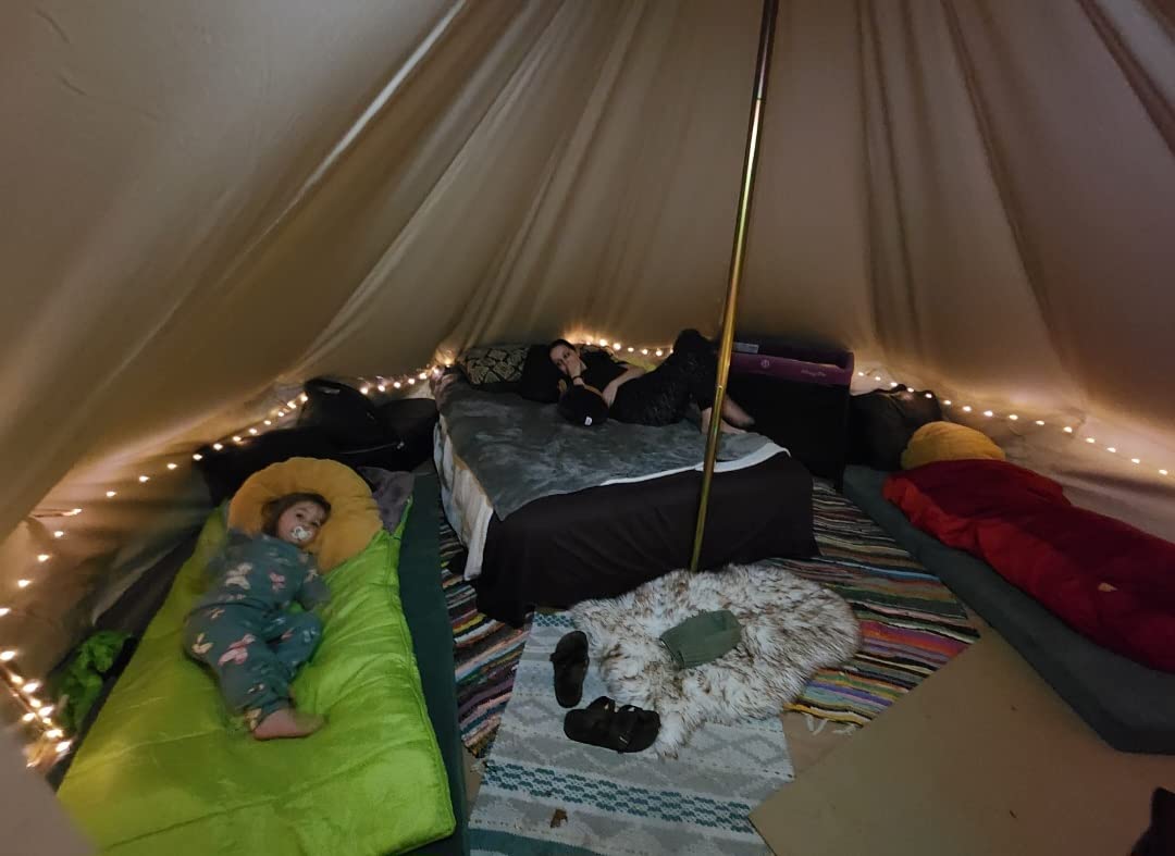 Latourreg Outdoor Glamping Safari Tent Luxury Cotton Canvas 3M/4M/5M/6M Yurt Bell Tent for Family Camping customer photo 1