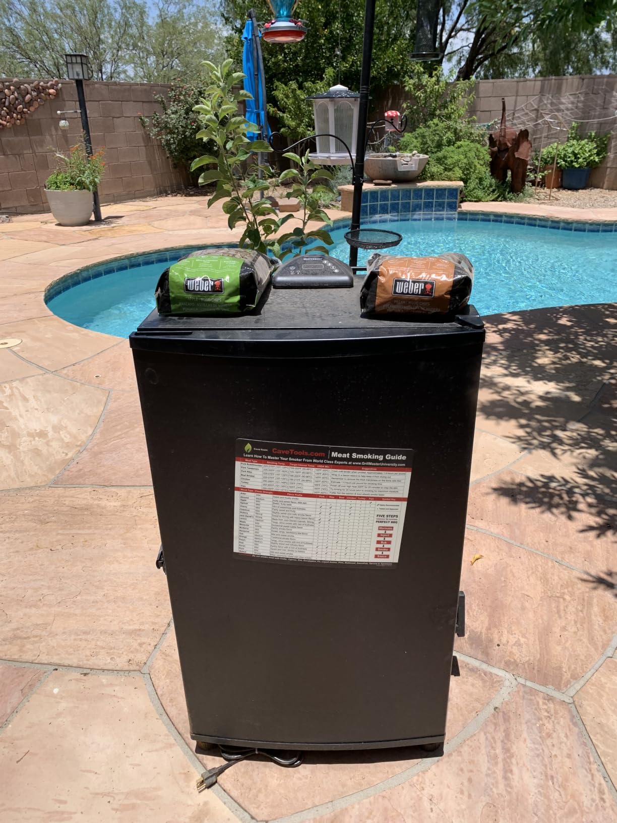 Masterbuilt 40-inch Digital Electric Vertical BBQ Smoker with Side Wood Chip Loader, Chrome Smoking Racks and 970 Cooking Square Inches in Black, Model MB20072918 customer photo 1