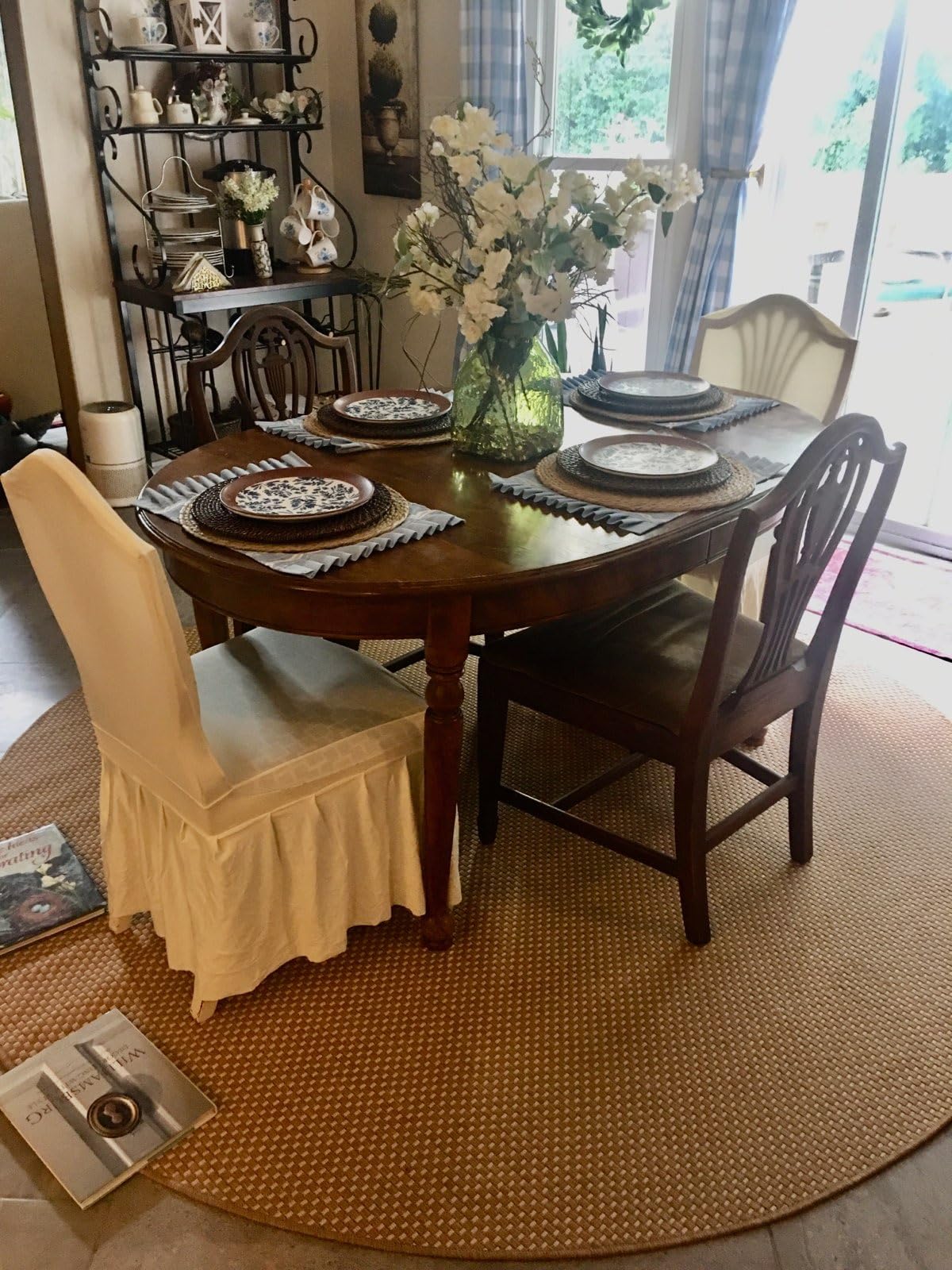 SAFAVIEH Washable Rug Outdoor Courtyard Collection - 8' x 10', Natural & Cream, Non-Shedding & Easy Cleaning, Ideal for Patio, Backyard, Mudroom, Dining Space (CY8521-03012) customer photo 1
