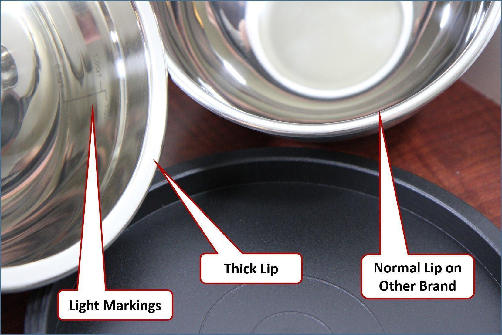 Bellemain Stainless Steel Mixing Bowls with Airtight Lids Set - Set of 3 | Non-slip Silicon Base customer photo 2