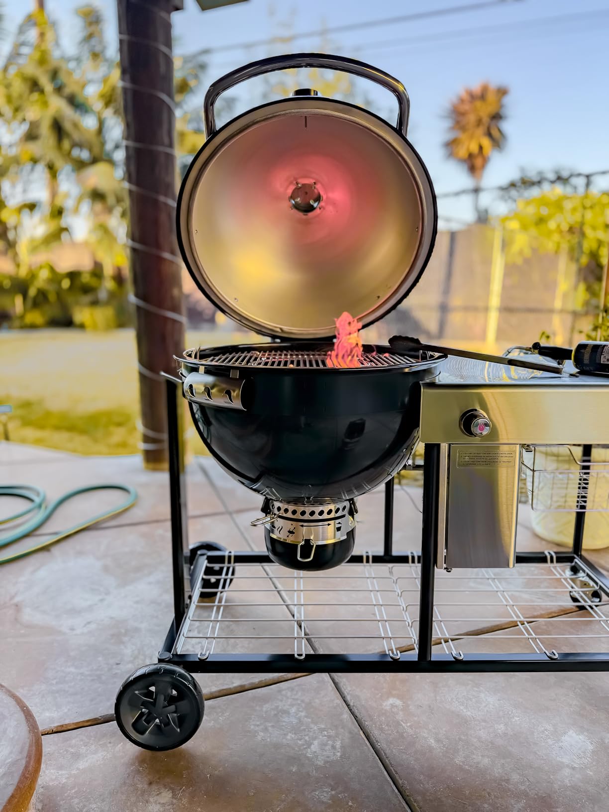 Weber Summit Kamado S6 Charcoal Grilling Center, Black - Dual-Walled Insulated Steel Kamado with Cart, 24