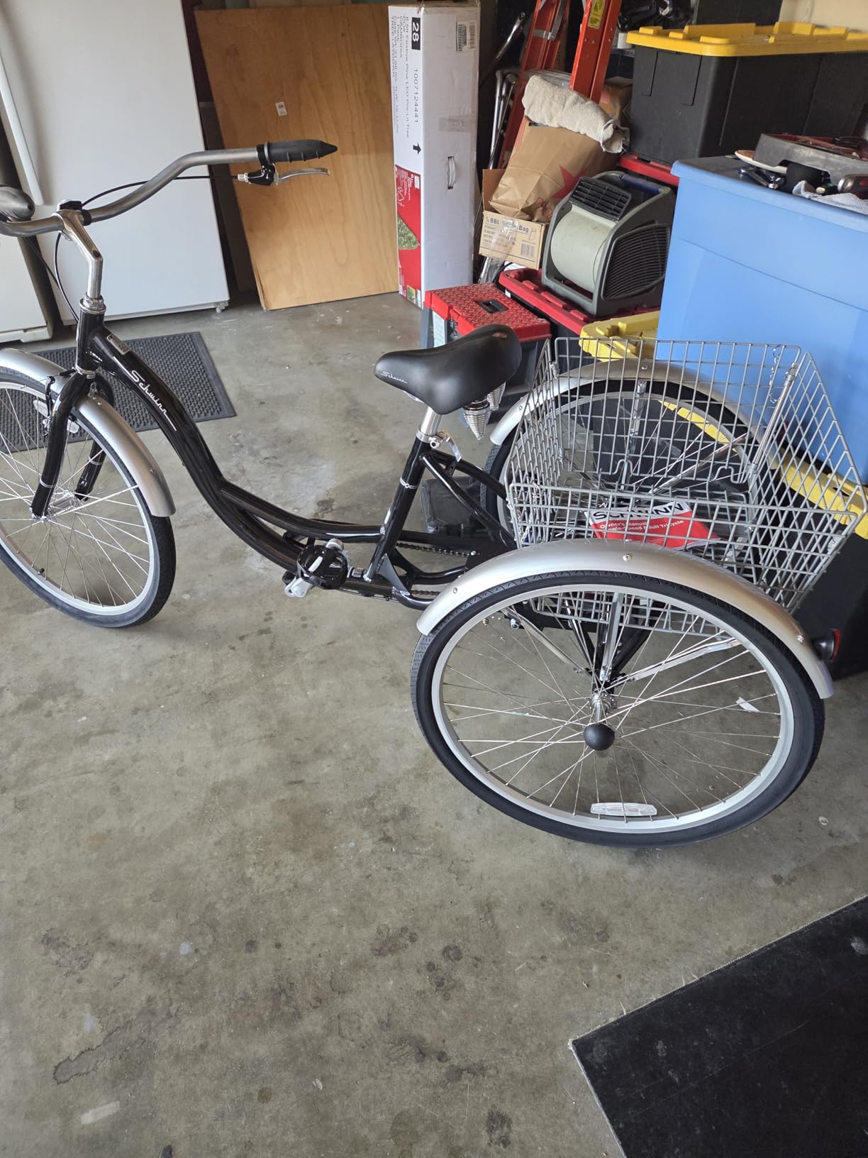 Schwinn Meridian Adult Tricycle Bike, 26-Inch Wheels, Single Speed, Adult Trike, Cargo Basket, Cruiser Style, Step-Through Frame customer photo 1