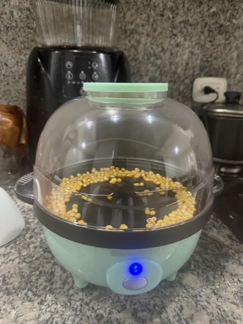 Elite Gourmet EPM330R Automatic Stirring Ceramic Nonstick 12-cup Popcorn Maker, Hot Oil Popcorn Machine w/Measuring Cap & Built-in Reversible Serving Bowl, Great for Home Party, ETL Approved, Red customer photo 1