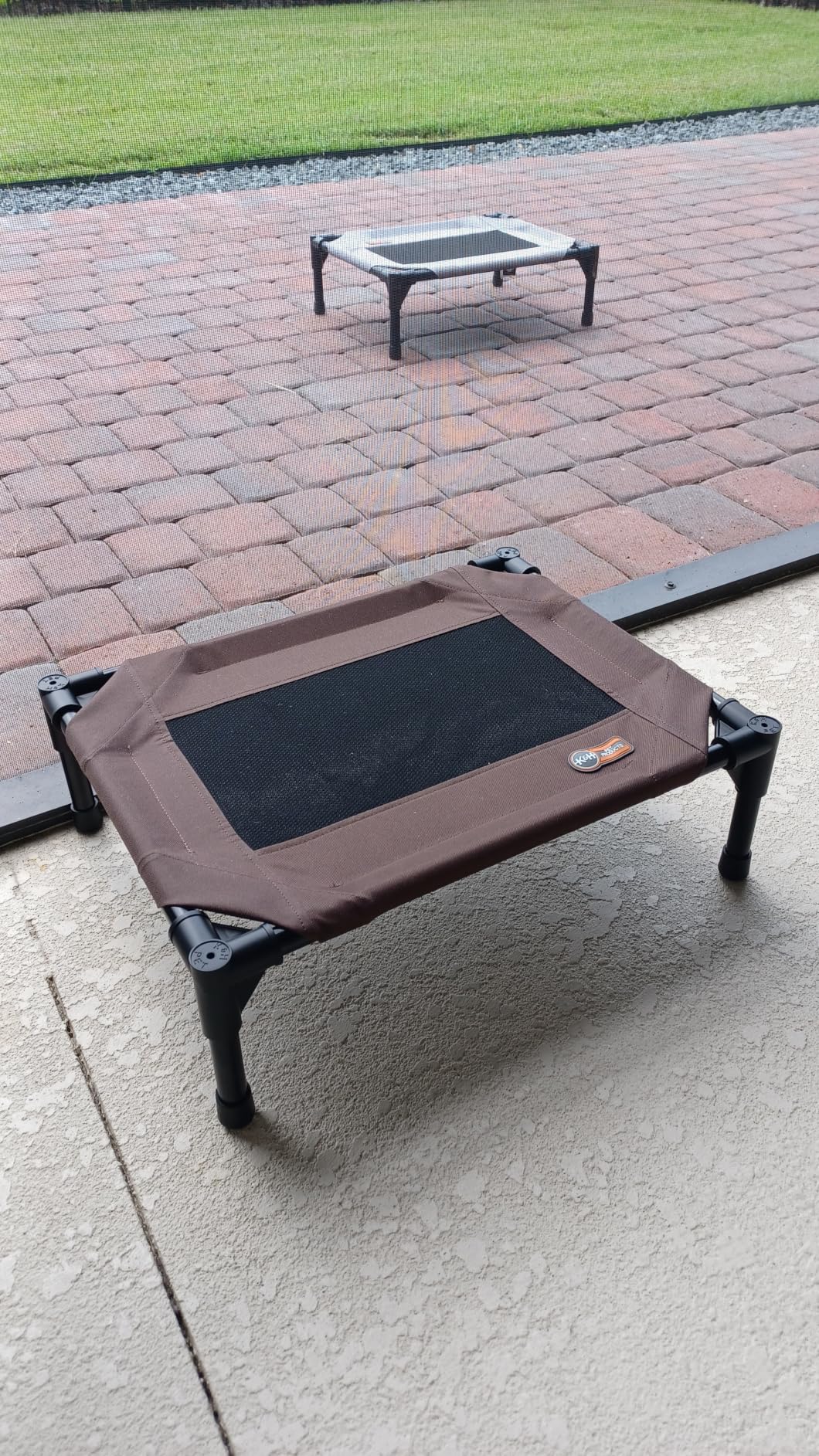 K&H Outdoor Elevated Dog Bed - Cooling Raised Dog Bed, Medium 32x25in, Tan | Pet Cot for Small & Medium Pets, Breathable Mesh 360 Hammock Design, Indoor/Outdoor Washable Cover, Portable Metal Frame customer photo 2