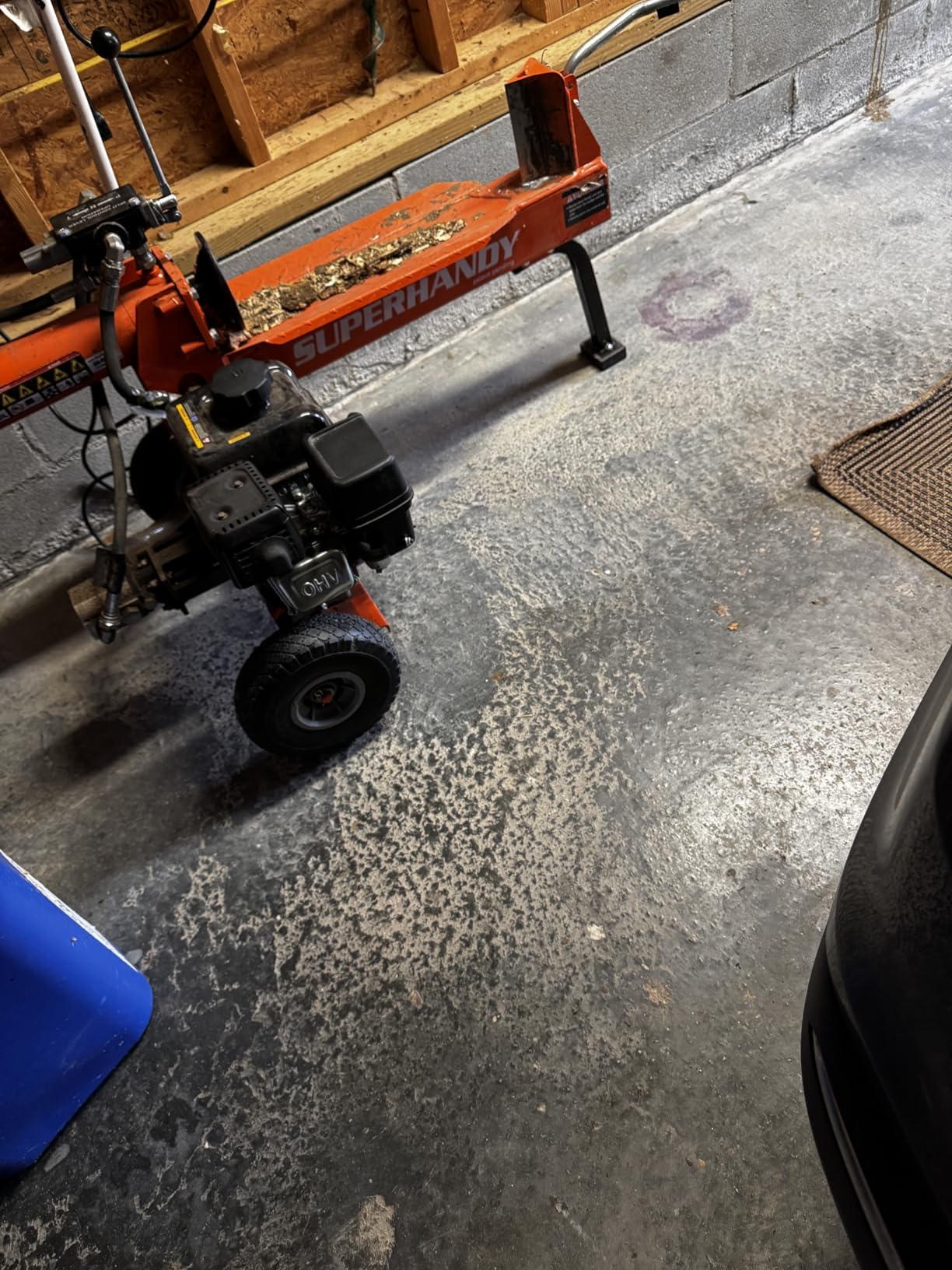 SuperHandy Log Splitter Portable 20 Ton Rapid Auto Return Ram System 7HP Engine customer photo 1
