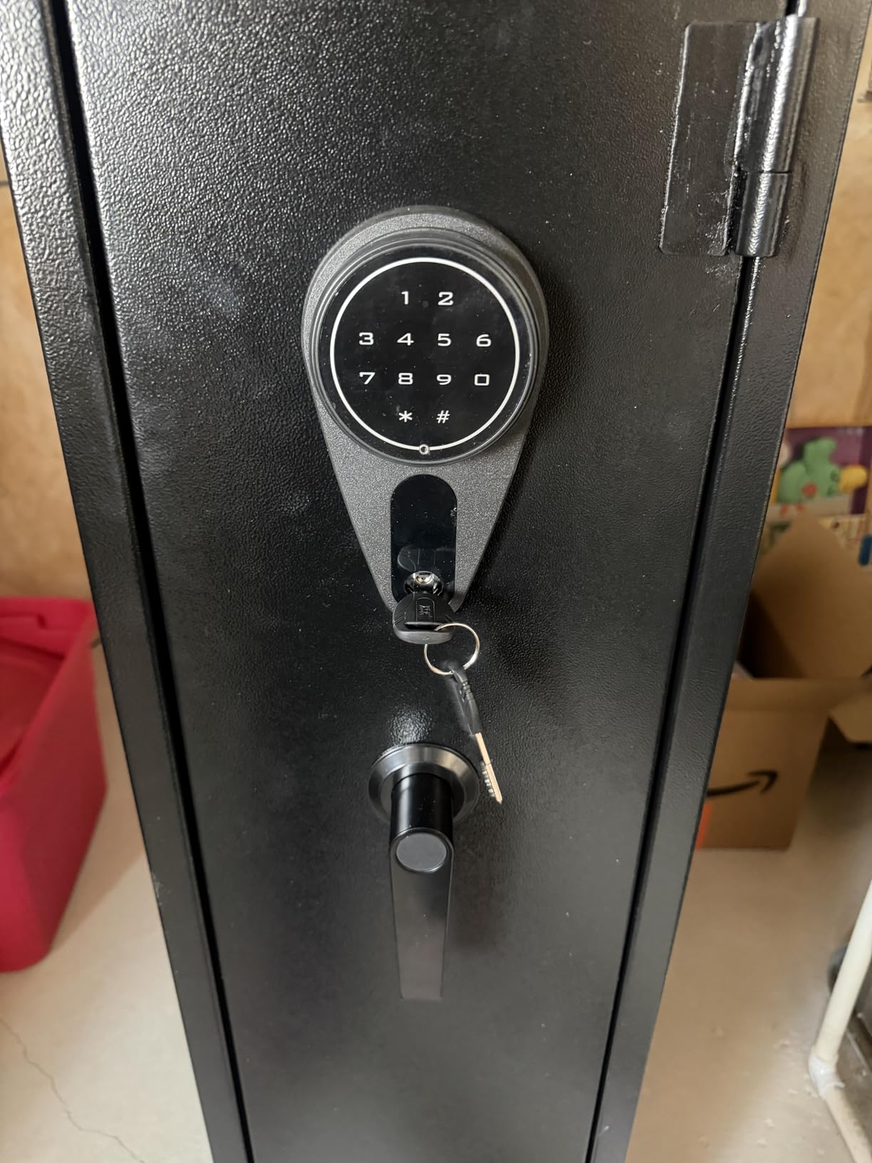 KAER Assembled Gun Safe for Rifles and Pistols with Electronic Lock | Gun Cabinet for 3-5 Shotguns 5 Handguns and Ammo Large Rifle Safe for Home Gun Owner with Removable Shelf Gun Rack LED Light customer photo 2