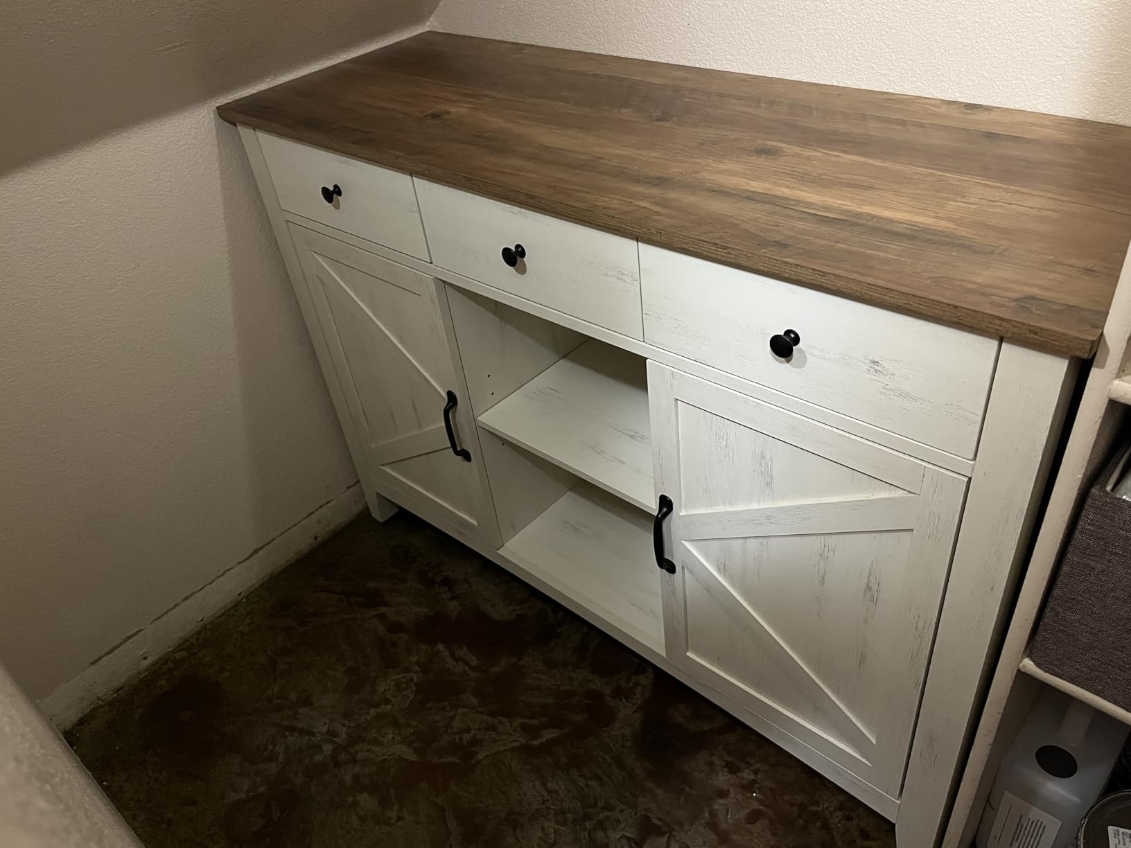VASAGLE LIRY Collection - Storage Cabinet, Buffet Cabinet, Sideboard, Credenza, with Adjustable Shelves, for Entryway, Honey Brown ULSC381T41V1 customer photo 2