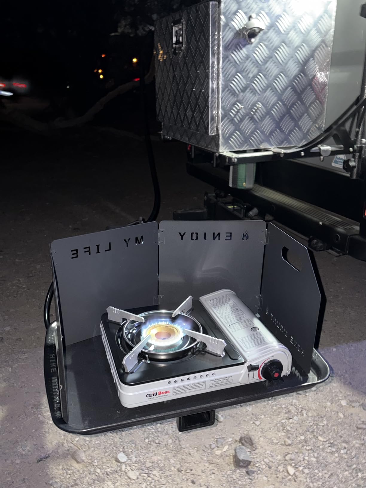 Grill Boss Dual Fuel Camp Stove - 12,000 BTU Butane & Propane Portable Stoves for Camping, Emergencies, BBQ, Hiking & Backpacking - Double Wind Guard, Instant Piezo Ignition System - 90057 customer photo 1
