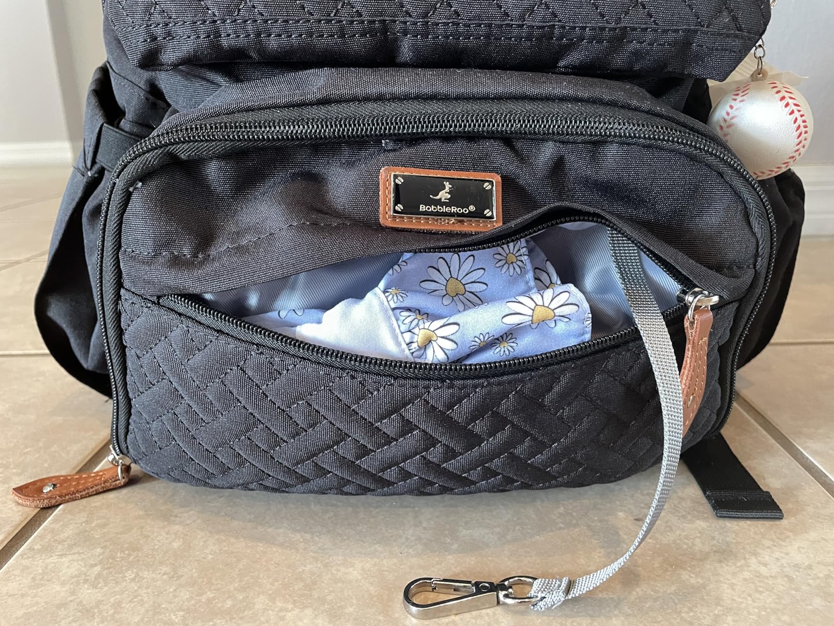 BabbleRoo Diaper Bag Backpack - Travel Large Baby Diaper Bag with Changing pad, Waterproof Baby Bags for Mom & Dad, Unisex Bags with Pacifier Case, Luggage Strap & Stroller Clips - Army Green customer photo 2