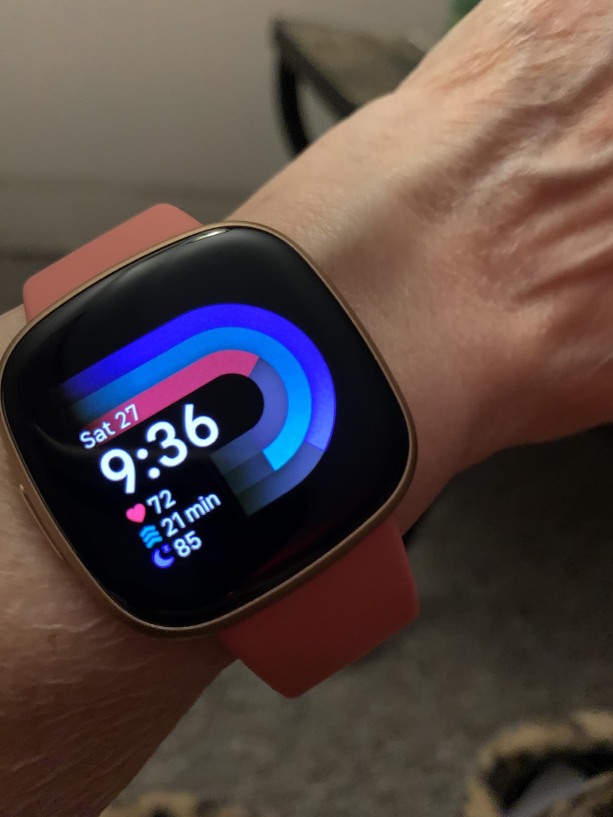 Fitbit Versa 4 Fitness Smartwatch with Daily Readiness - 3-Month Google Health Premium Membership Included - GPS, 24/7 Heart Rate, 40+ Exercise Modes, Sleep Tracking - Pink Sand/Copper Rose customer photo 1