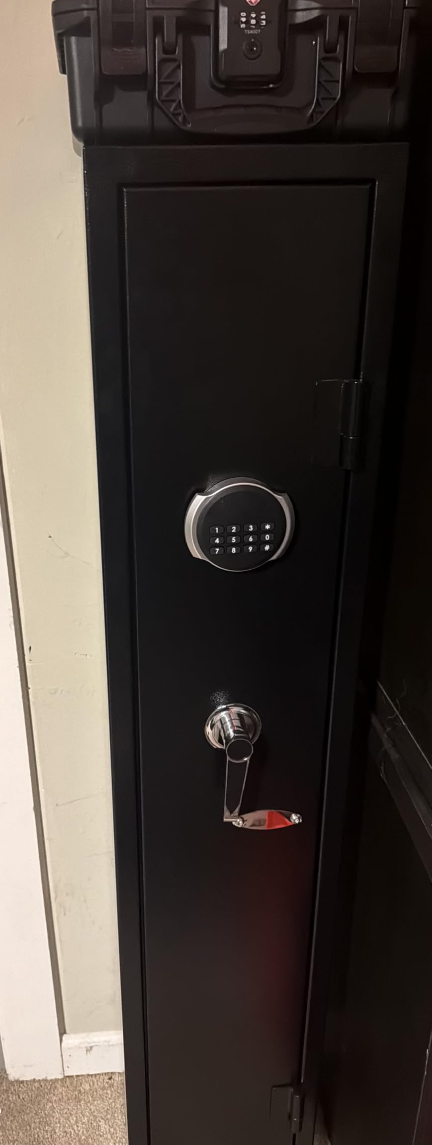 KAER 2-3 Gun Safe for Rifles and Pistols, Assembled Rifle Safe for Home | Long Gun Cabinet for Shotguns, Quick Access, Digital Lock, Removable Rifle Rack, Adjustable Shelves, Sensor Light, Alarm System customer photo 1