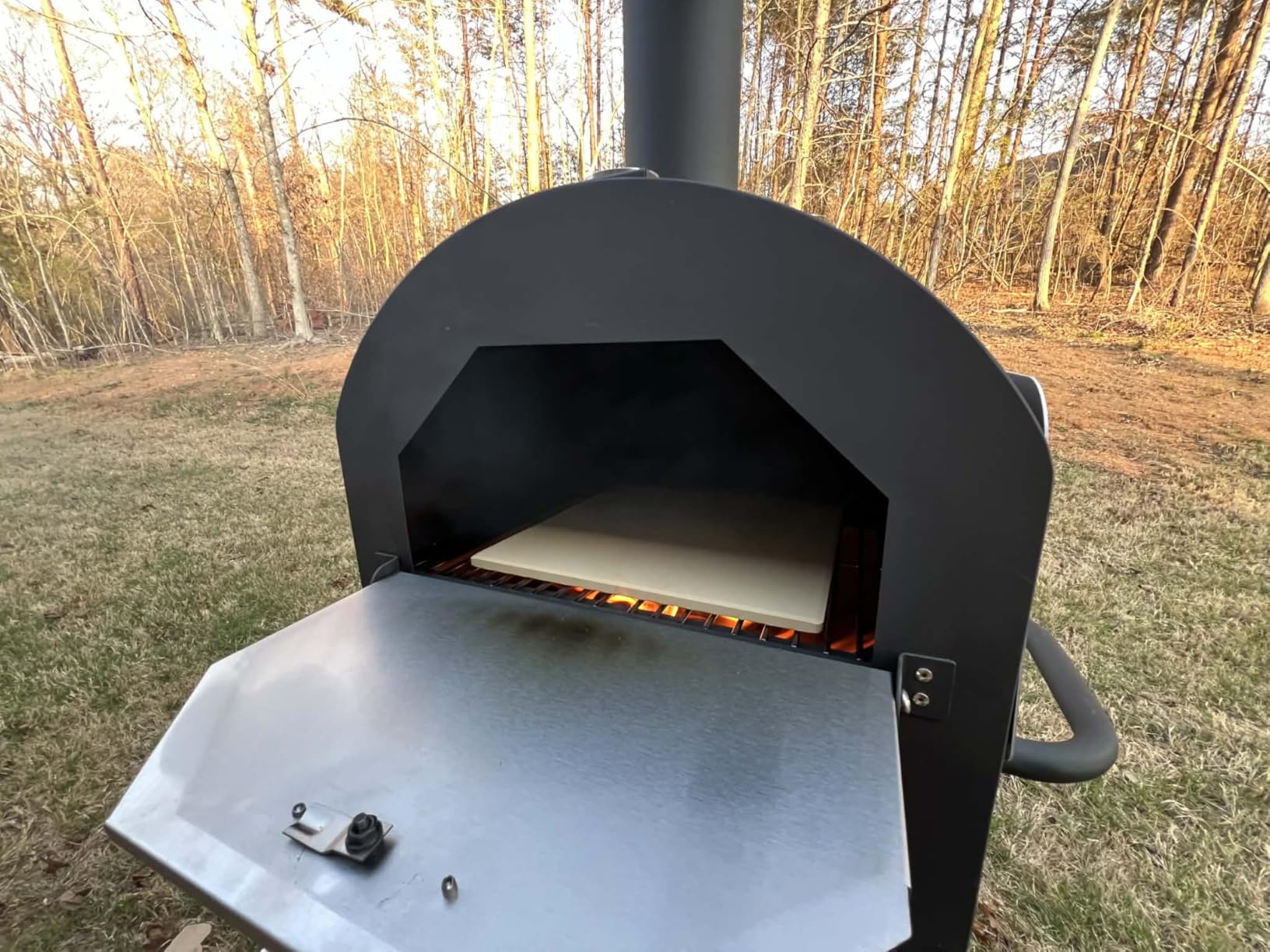 COSTWAY Outdoor Pizza Oven, Wood Fired Pizza Oven for Outside, Patio Pizza Grill with Pizza Stone, Pizza Peel, and Waterproof Cover for Backyard Camping customer photo 1