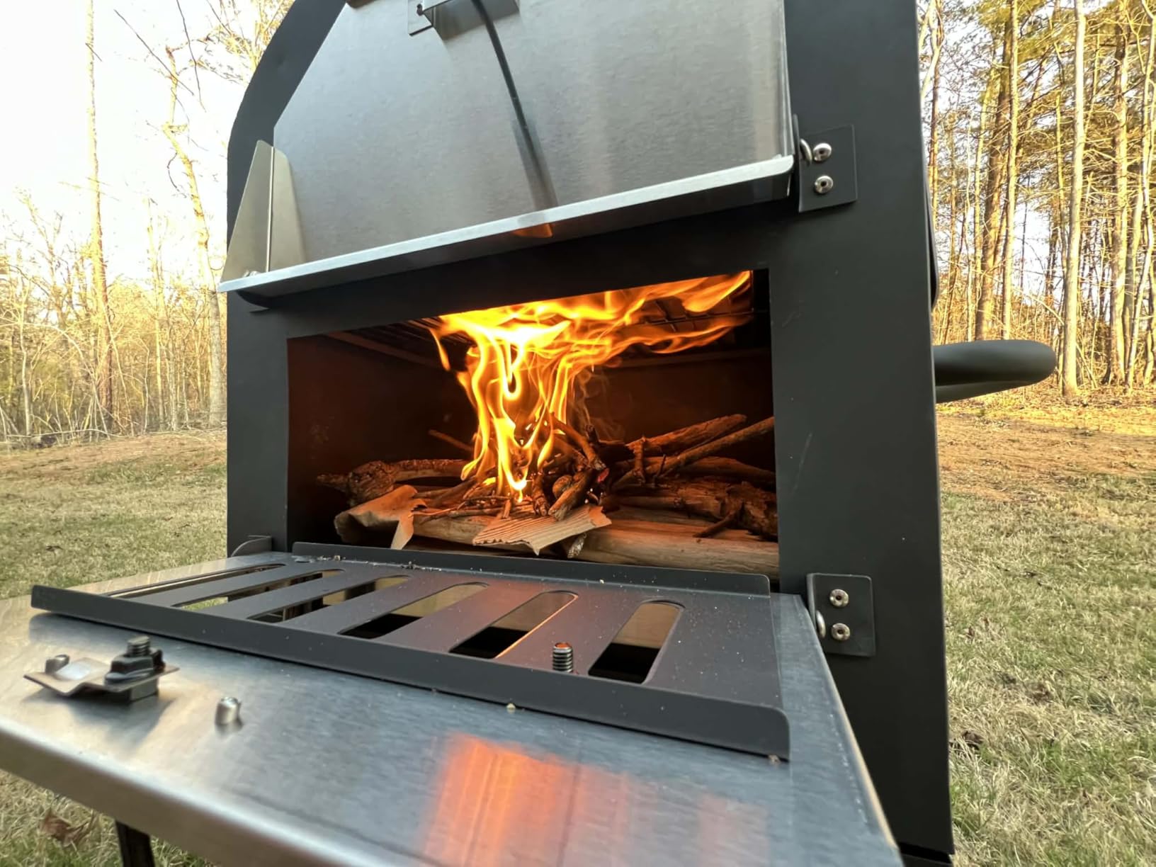 COSTWAY Outdoor Pizza Oven, Wood Fired Pizza Oven for Outside, Patio Pizza Grill with Pizza Stone, Pizza Peel, and Waterproof Cover for Backyard Camping customer photo 2