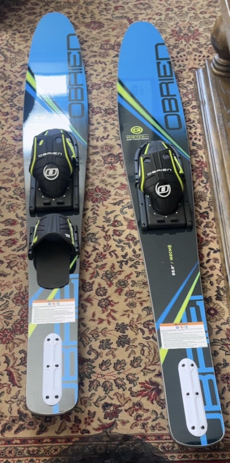 O'Brien Vortex Combo Water Skis with Adjustable Bindings - Wide-Body Design for Easy Deep-Water Starts customer photo 1