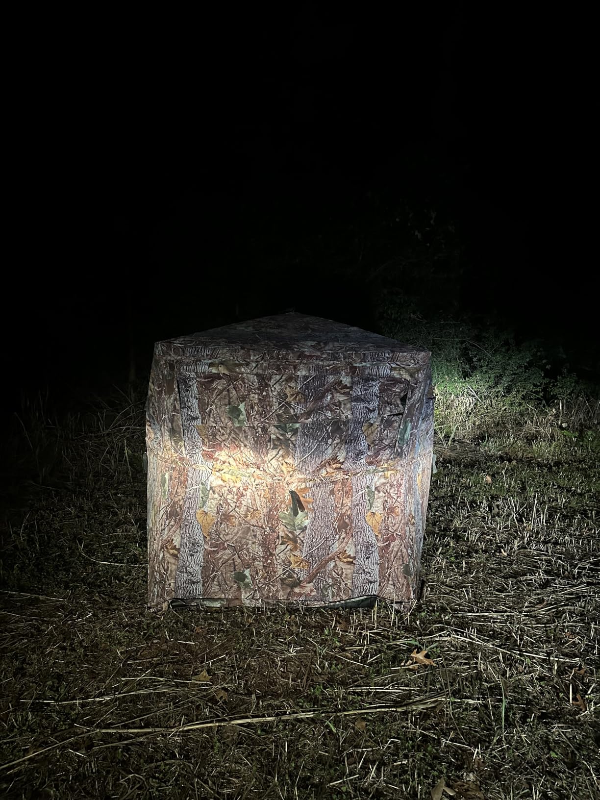 Hunting Blind 270/360 Degree See Through Ground Blind with Carrying Bag, 2/3/4 Person Pop Up Camouflage Tent customer photo 2