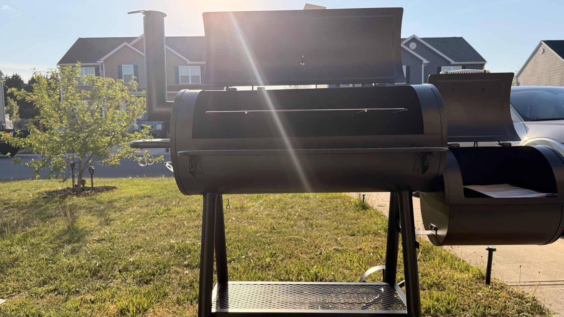 Sophia & William Heavy-Duty Charcoal Outdoor Smoker Grills, Extra Large Offset Smoker (941 SQ.IN. Cooking Area), Charcoal Grill & Smoker Combo for BBQ Patio Cooking customer photo 2