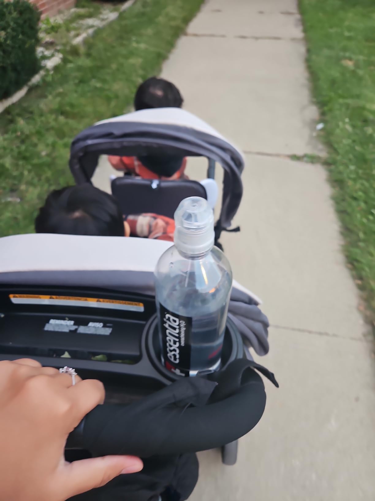 Baby Trend Sit N' Stand 2.0 DLX Double Stroller with Canopy Visors, Stormy | Foldable Infant and Toddler Tandem Stroller and Travel System with Storage Basket and 2 Cup Holders customer photo 1