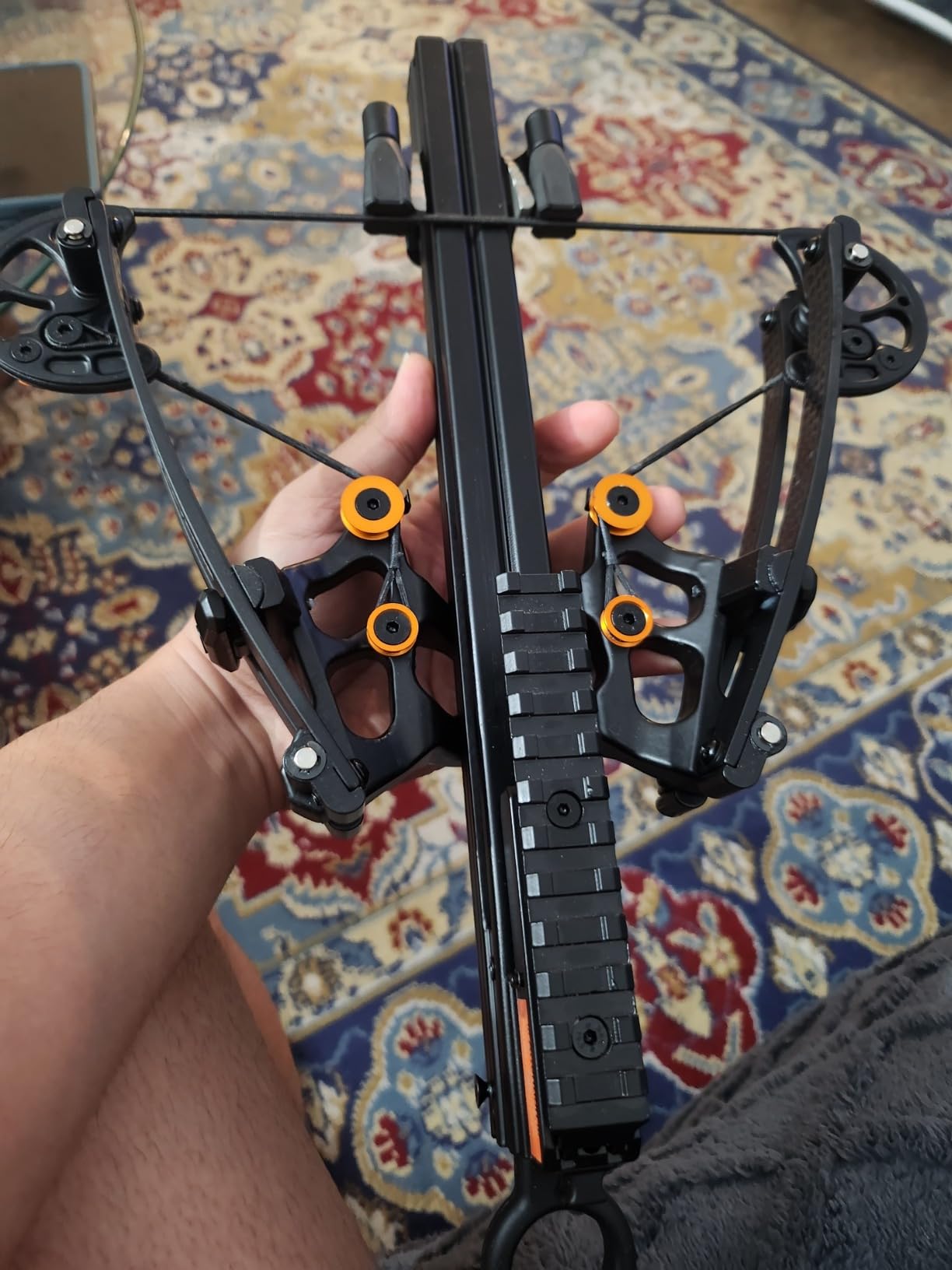 BAT Reverse Draw Compound Mini Crossbow - Crossbow for Hunting, Fishing and Target - Fast 340 fps, Powerful 150lbs, Lightweight 3lbs customer photo 1