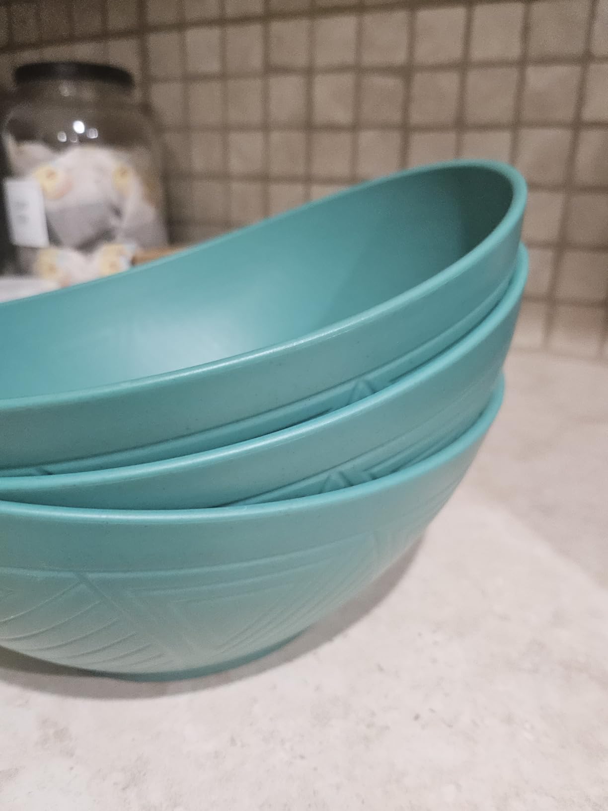60oz Wheat Straw Bowls Set of 6 Salad Bowls Large Popcorn Bowl Unbreakable Serving Bowls Microwave & Dishwasher Safe Bowl Set Centerpiece Bowls for Kitchen, Party, Decor, Camping (Multi) customer photo 2