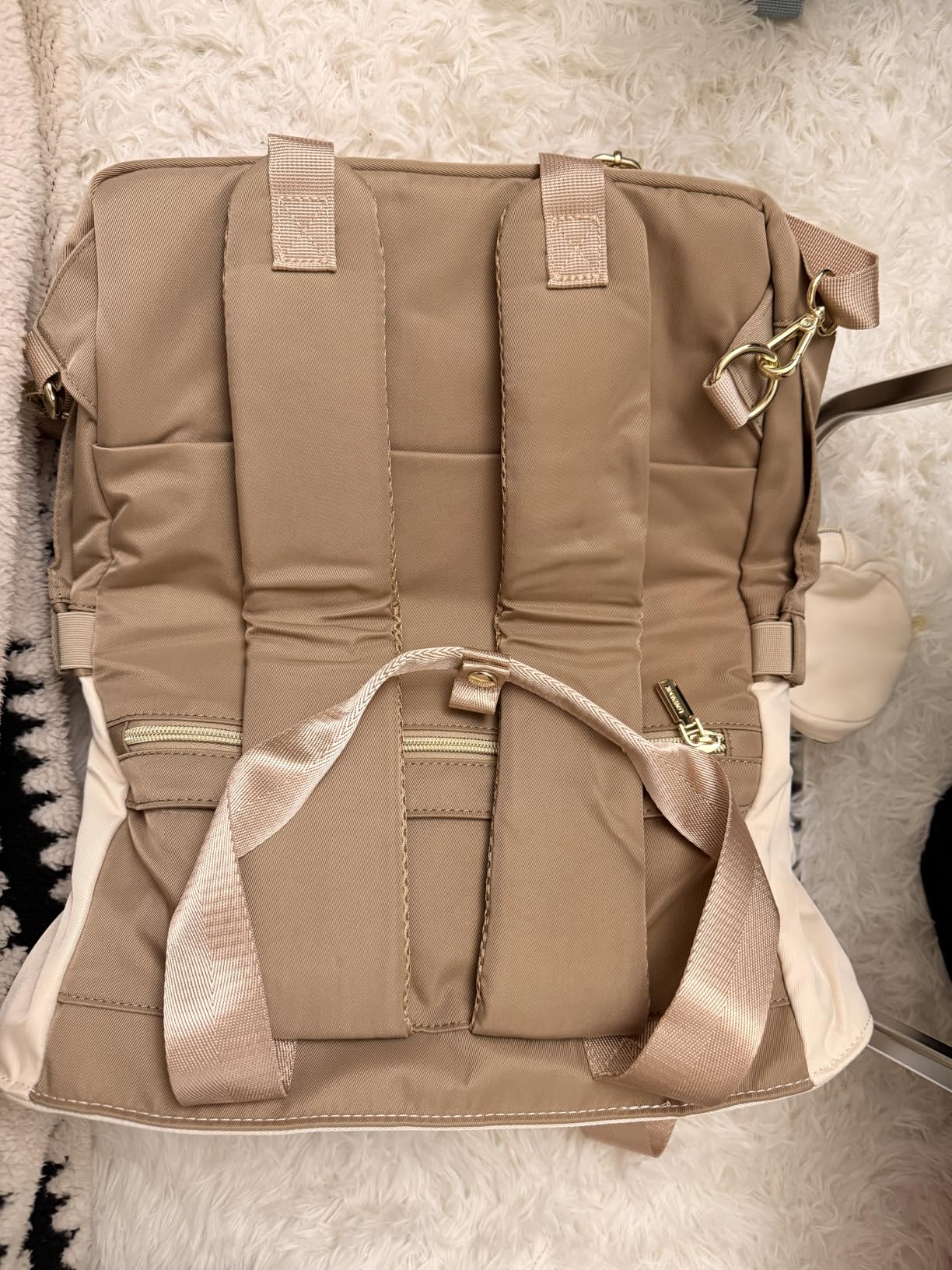 LOVEVOOK Diaper Bag Backpack, Tote Bag with Insulated Pockets Changing Pad | Diaper Tote Bag, Changing Pad, Large Bag, Pacifier Case, Anti-Theft, 15.6 Inch Laptop Backpack for Women customer photo 2