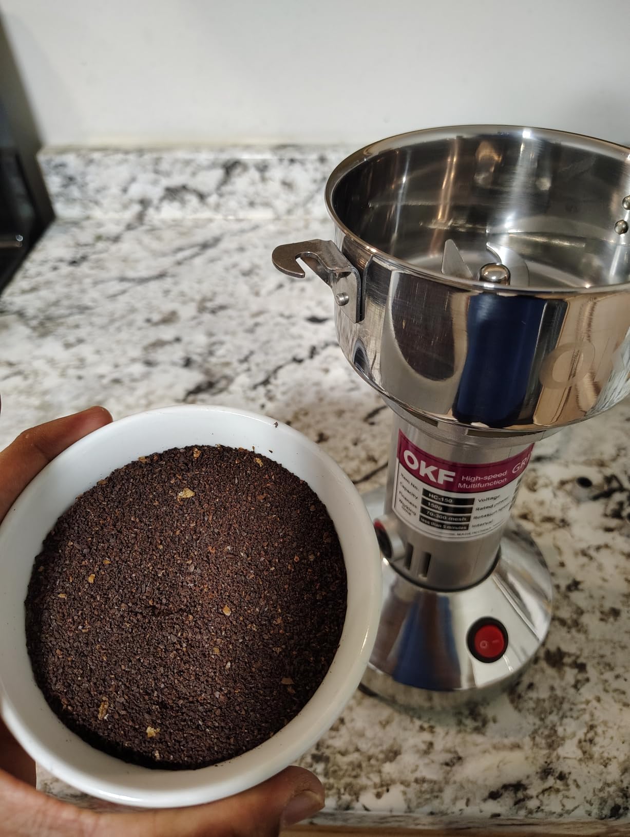 750g Grain Mill, 304 Stainless Steel Spice Grinder, 2800W High-speed Commercial Flour Mill, Superfine Flour Mill Grinder for Home, Grain Mill for Flour customer photo 2