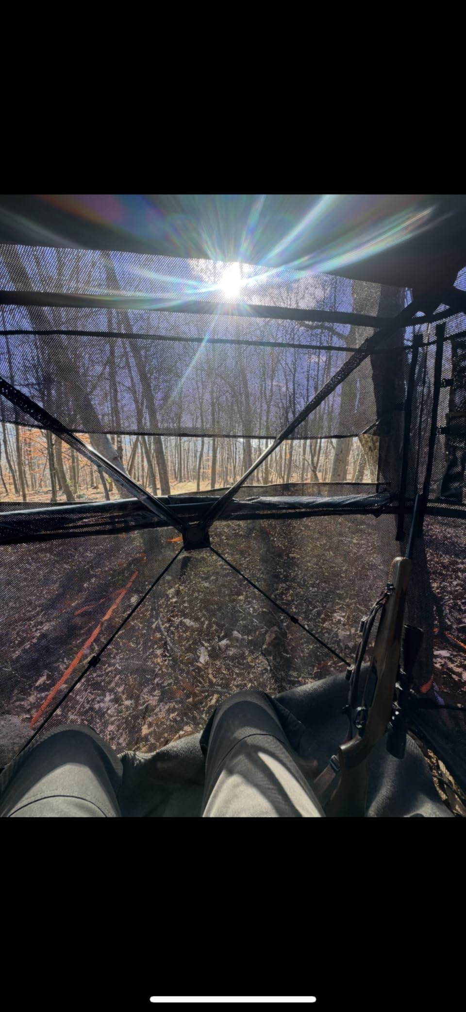 Portable Hunting Blind - 270/360 Degree See Through with Waterproof Floor Mat, Pop Up Ground Blind for 2-4 Person customer photo 2
