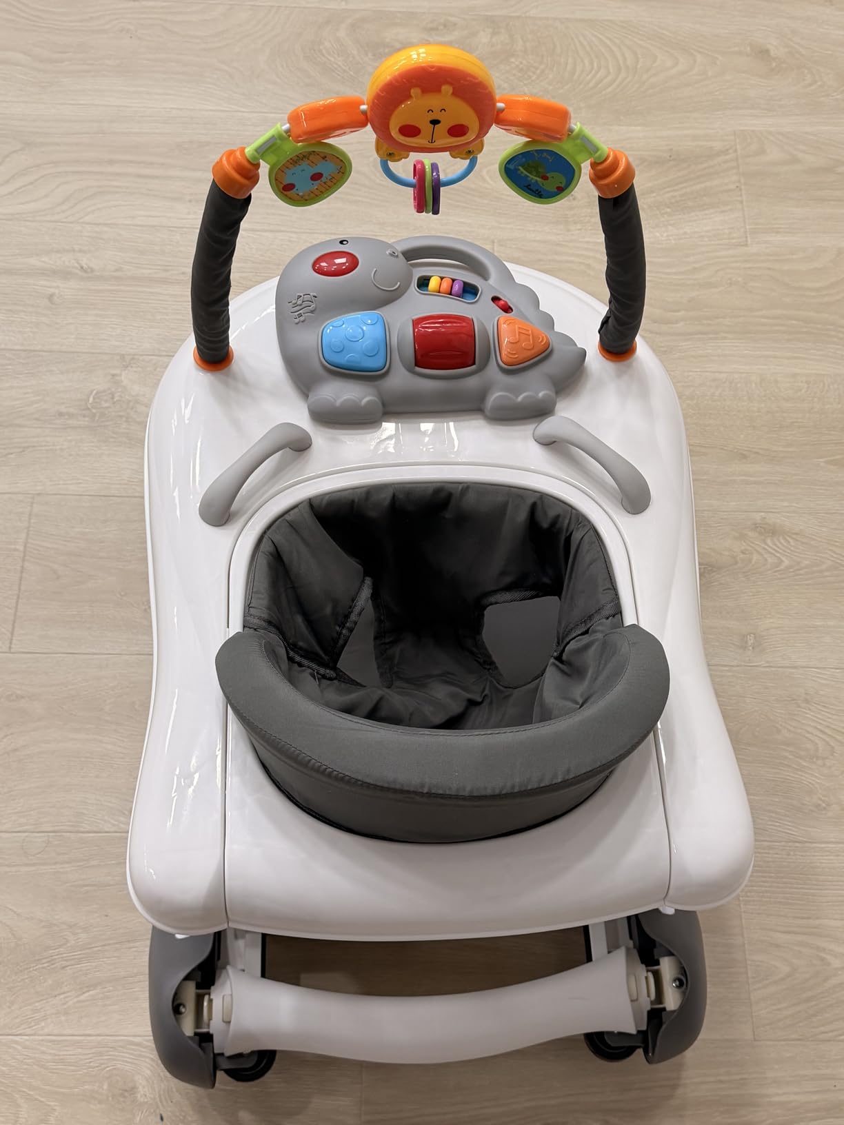 Baby Walker, 5-in-1 Baby Walkers for Boys and Girls 6-12 Months with Bouncer, Removable Footrest, Feeding Tray & Music, Foldable & Adjustable Activity Walker for 6-18 Months Toddler Infant customer photo 2