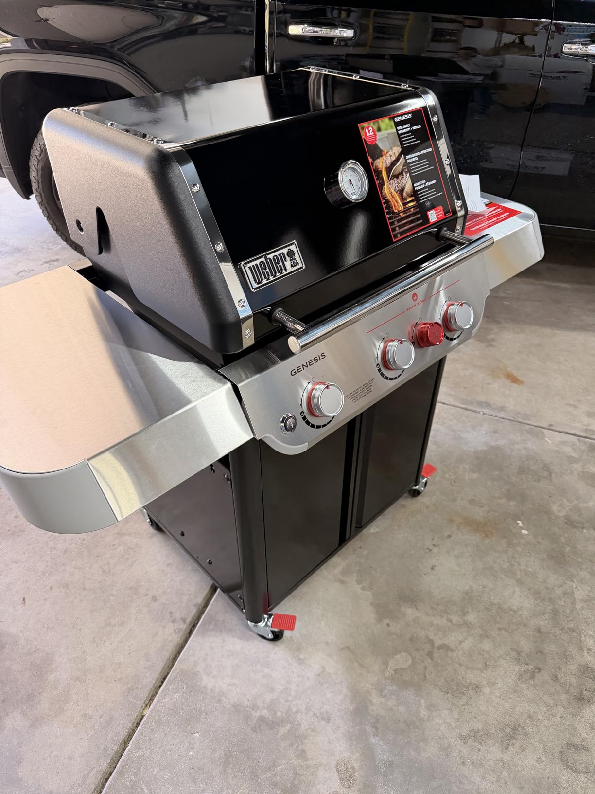 Weber Genesis E-325 Liquid Propane Gas Grill for Outdoor Cooking, 3 Burners, PureBlu Burners & Sear Zone customer photo 2