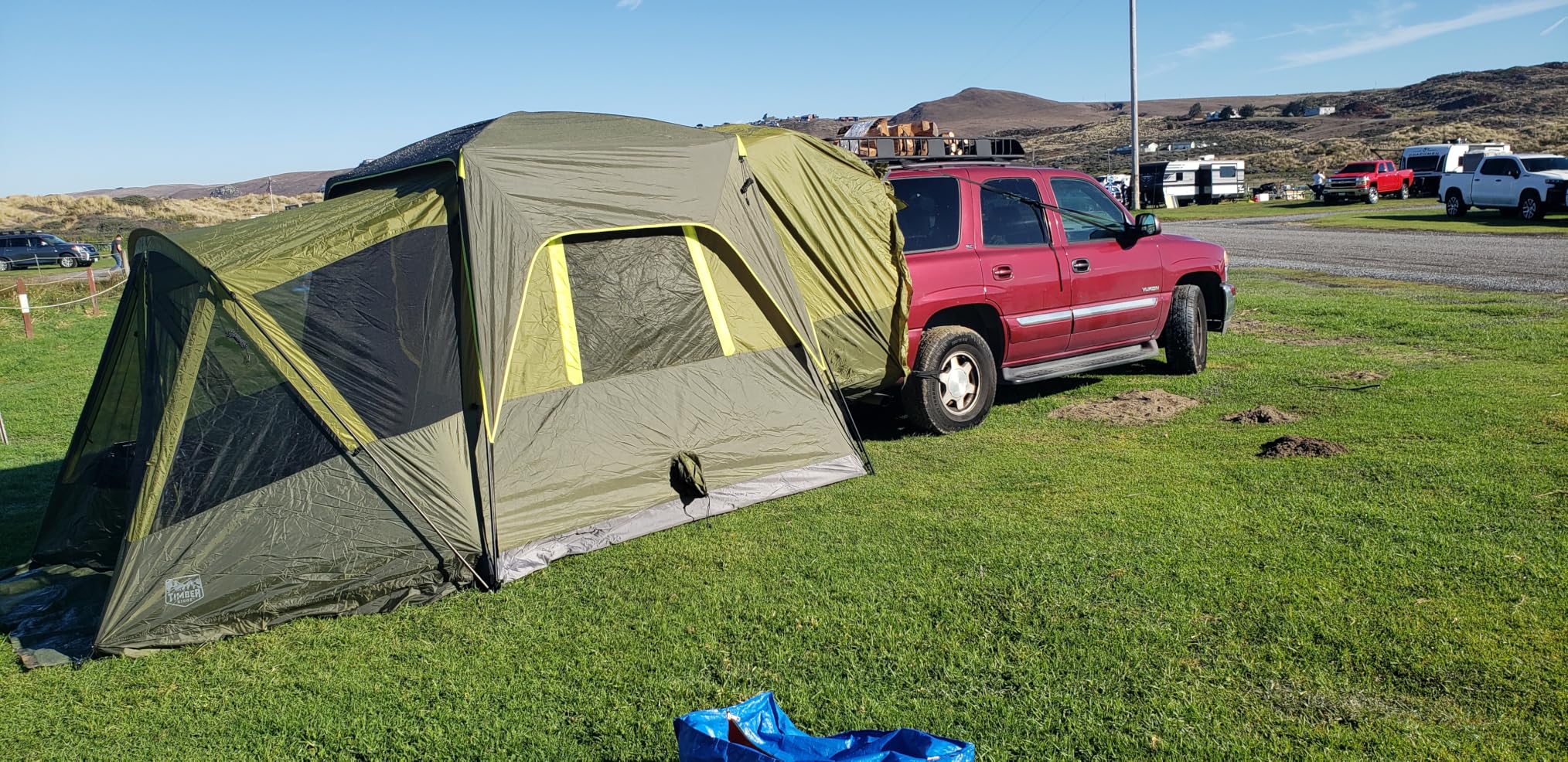 TIMBER RIDGE 5-9 Person SUV Tent with Screen Porch and Awning for Family Camping, Weather Resistant and Portable Van or Car Tent, Includes Rainfly and Storage Bag, 13' W X 10' L X 7.1' H customer photo 1