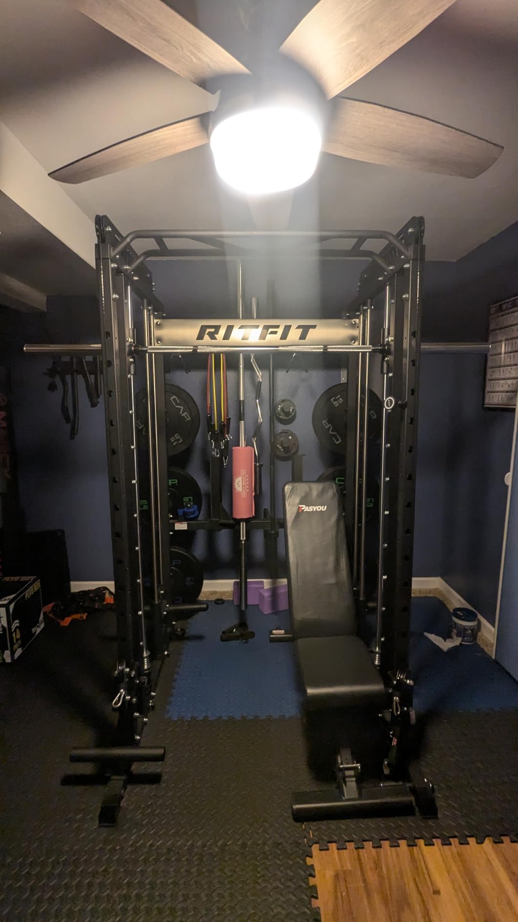 RitFit M1 Pro Smith Machine with Cable Crossover System, Multi-Function Squat Rack Power Cage for Home Gym customer photo 2